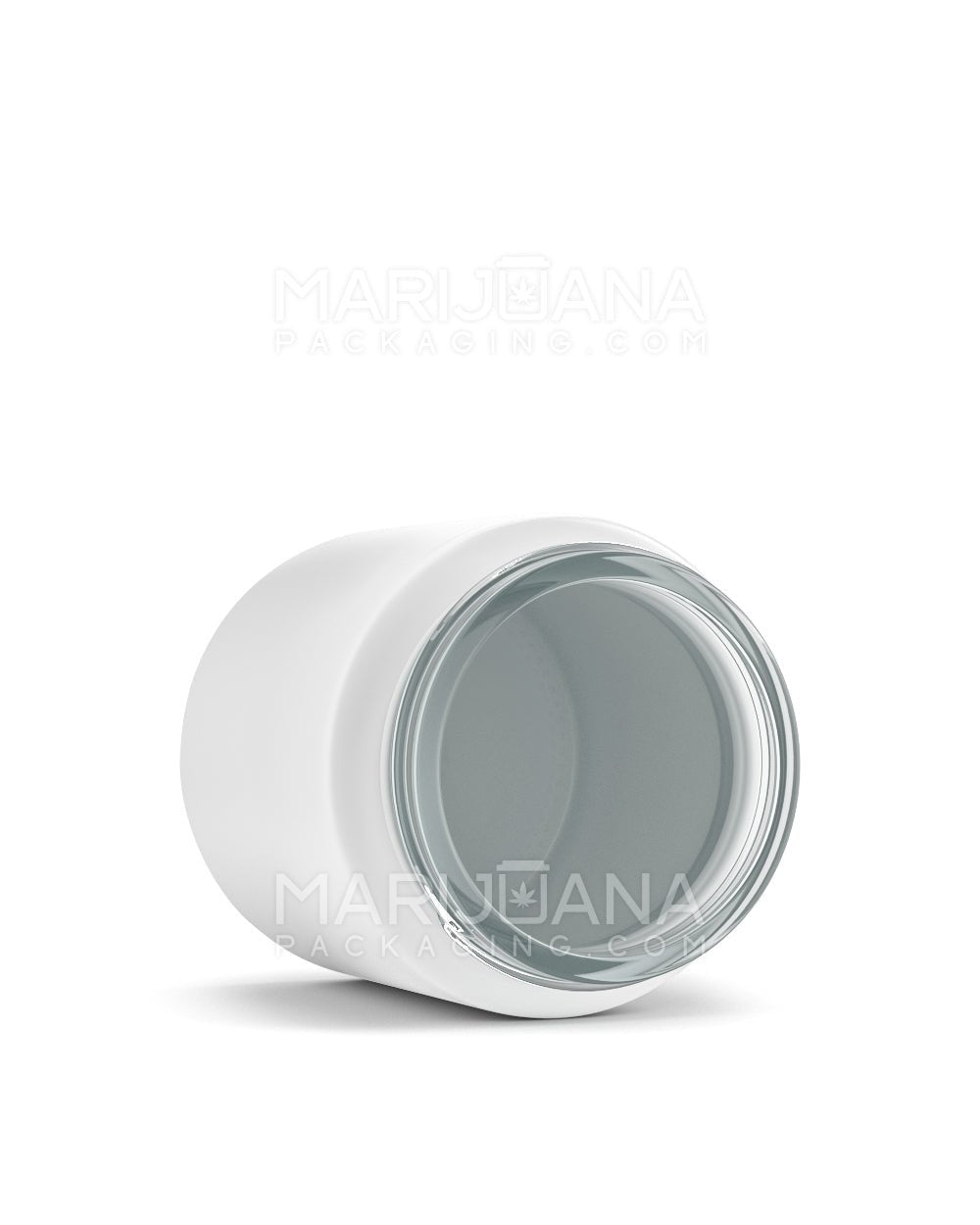 Straight Sided Matte White Glass Jars | 50mm - 3oz - 100 Count - 3