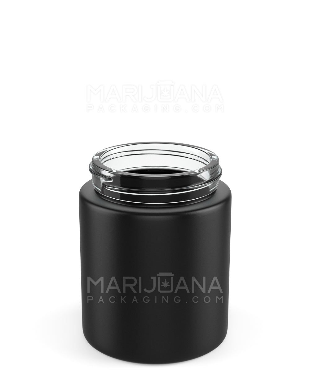 6ML Round Base GLASS Containers for 1 Gram with Black Silicone Push Lid