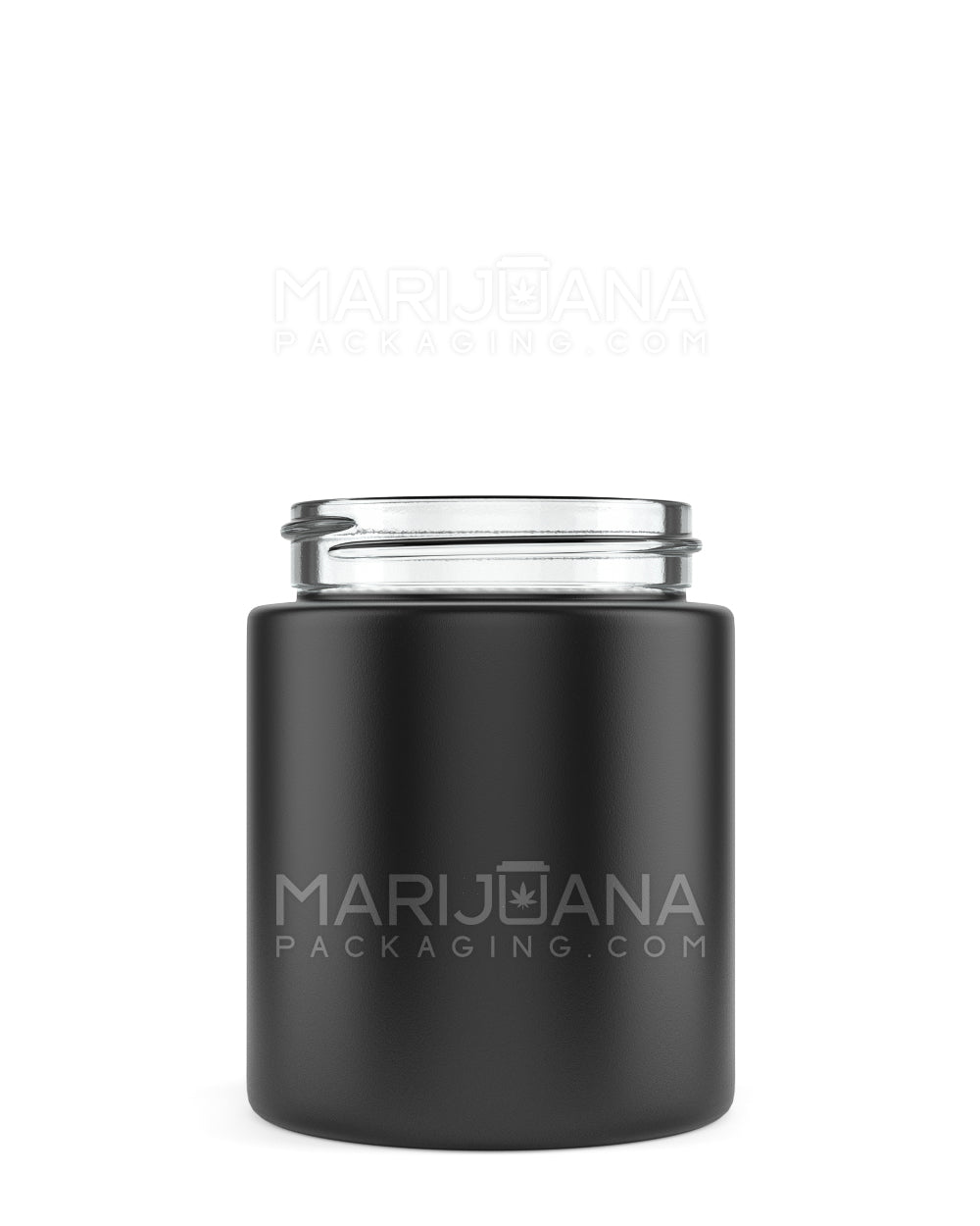 Straight Sided Matte Black Glass Jars | 50mm - 4oz - 100 Count - 1
