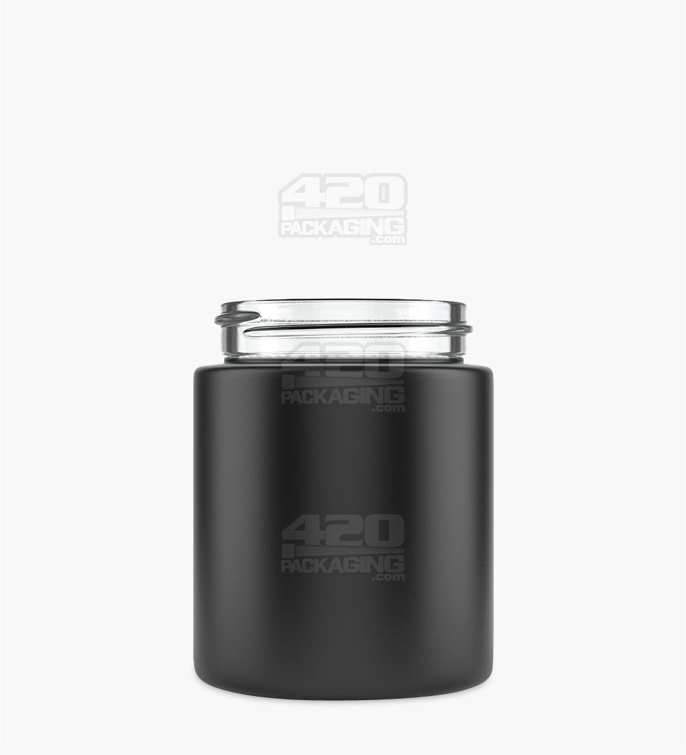 Straight-sided, 50/400-thread, 4 oz. black glass jars Straight-sided, 50/400-thread, 4 oz. black glass jars