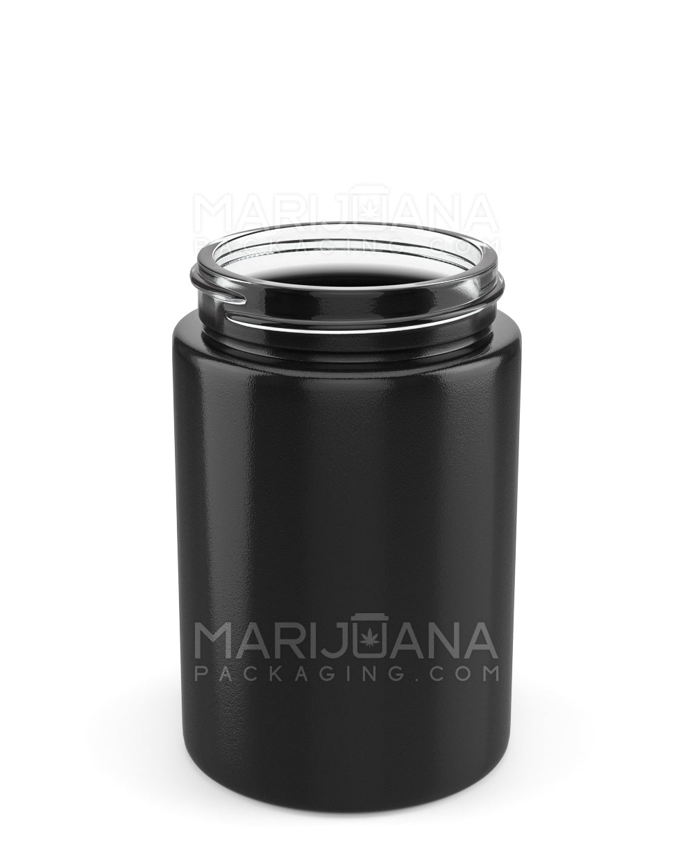 Straight Sided Glossy Black Glass Jars | 50mm - 5oz - 100 Count - 2