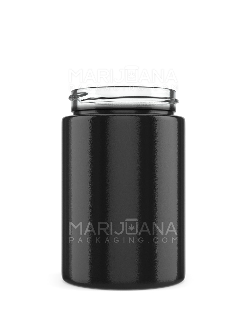 Straight Sided Glossy Black Glass Jars | 50mm - 5oz | Sample - 1