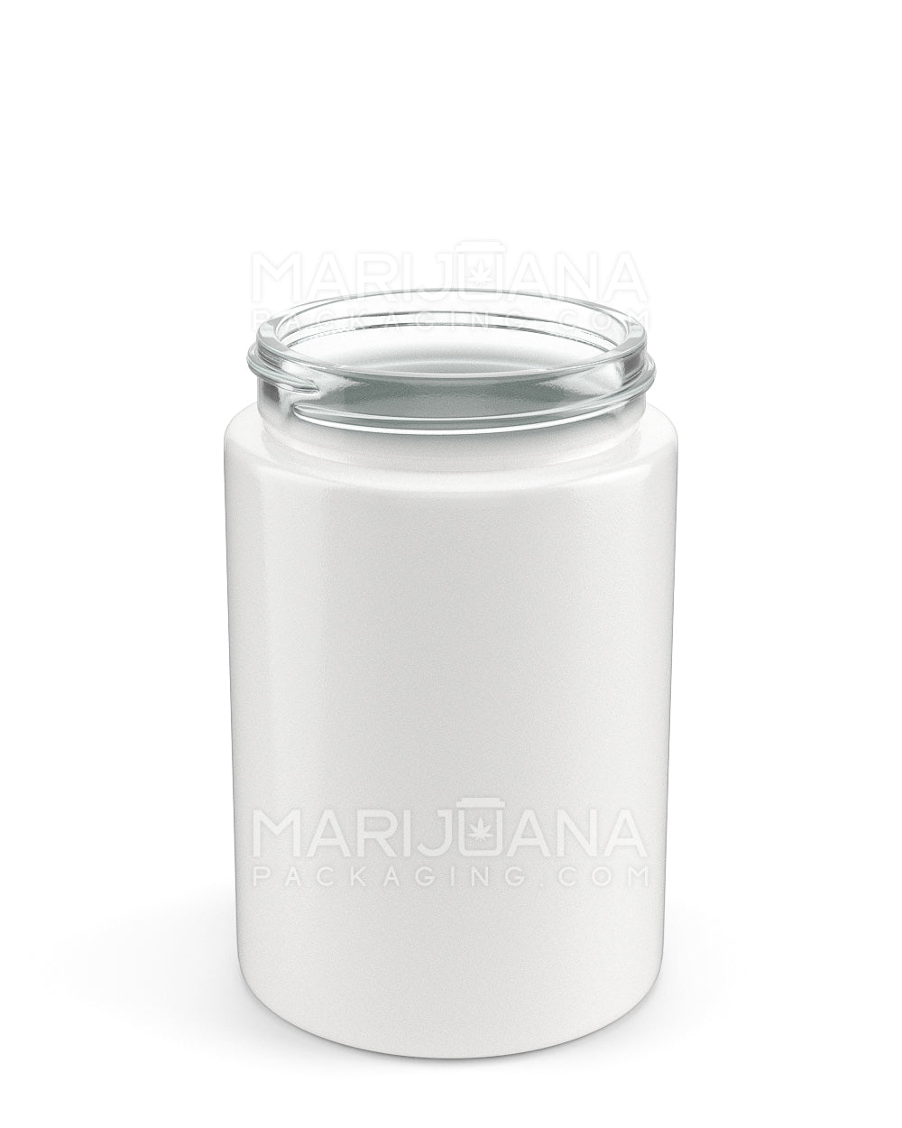 Straight Sided Glossy White Glass Jars | 50mm - 5oz - 100 Count - 2