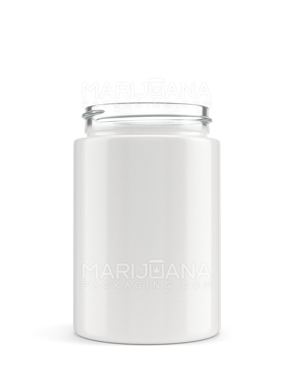 Straight Sided Glossy White Glass Jars | 50mm - 5oz - 100 Count - 1