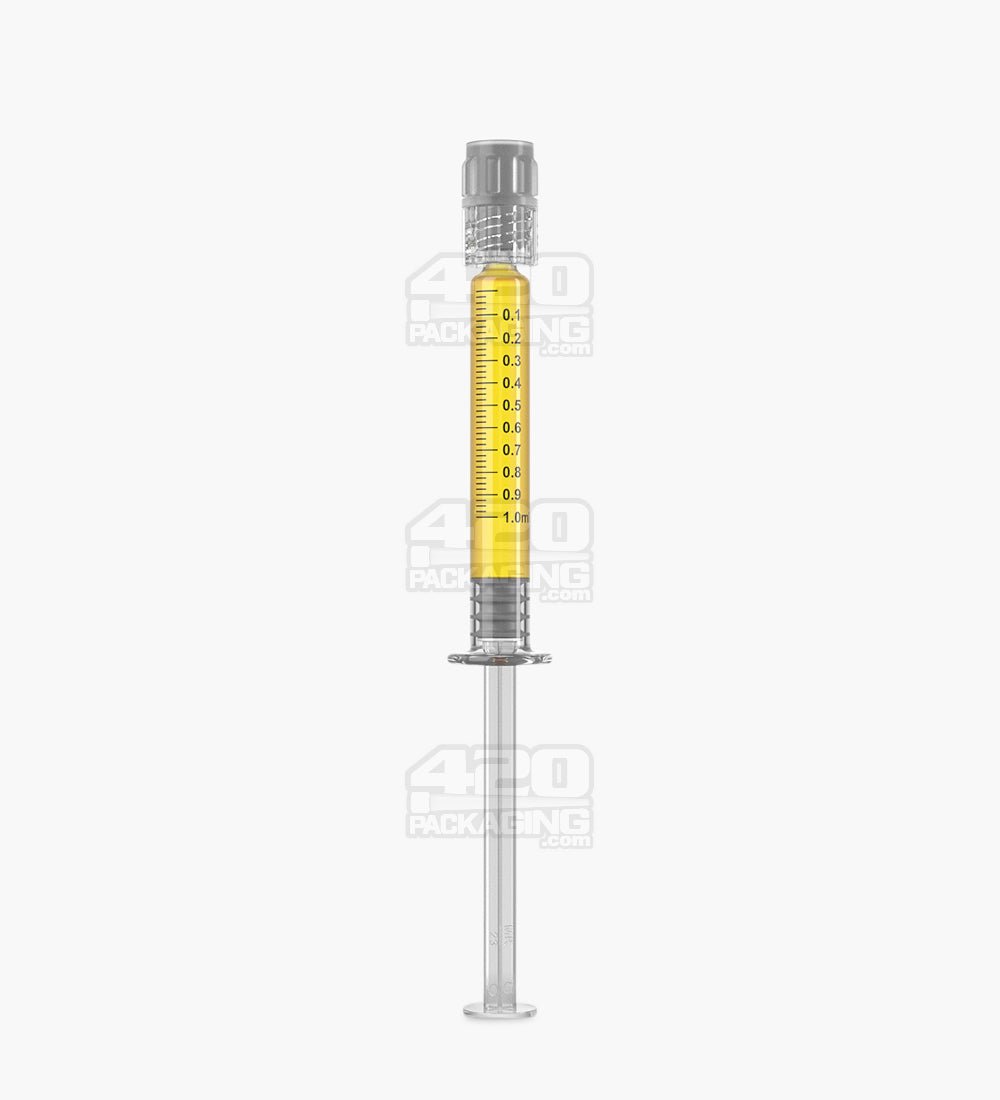 Luer Lock 1ml Long Glass Dab Applicator Syringes 100/Box - 2