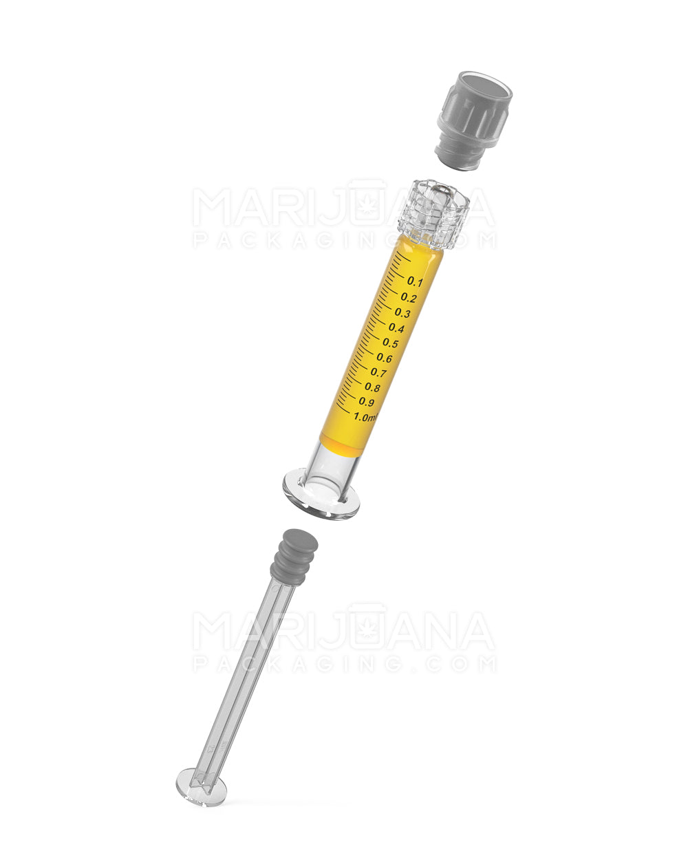Luer Lock | Long Glass Dab Applicator Syringes | 1mL - 0.1mL Increments - 100 Count - 7