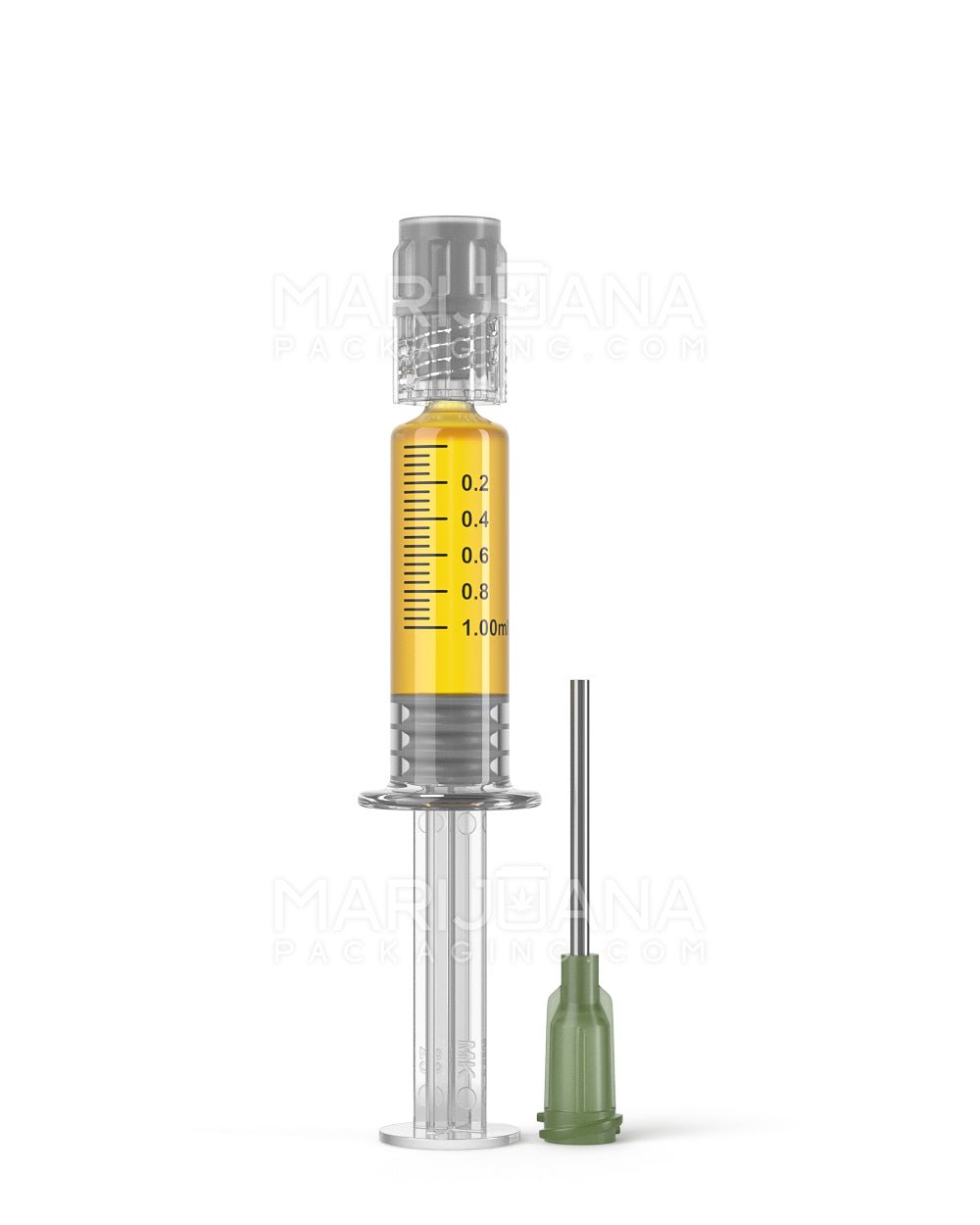 Luer Lock | Glass Dab Applicator Syringes w/ Needle Tip | 1mL - 0.2mL Increments - 100 Count - 2