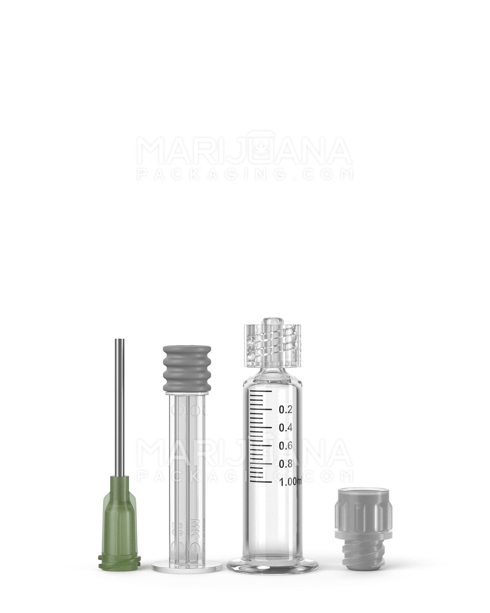 Luer Lock | Glass Dab Applicator Syringes w/ Needle Tip | 1mL - 0.2mL Increments - 100 Count - 3
