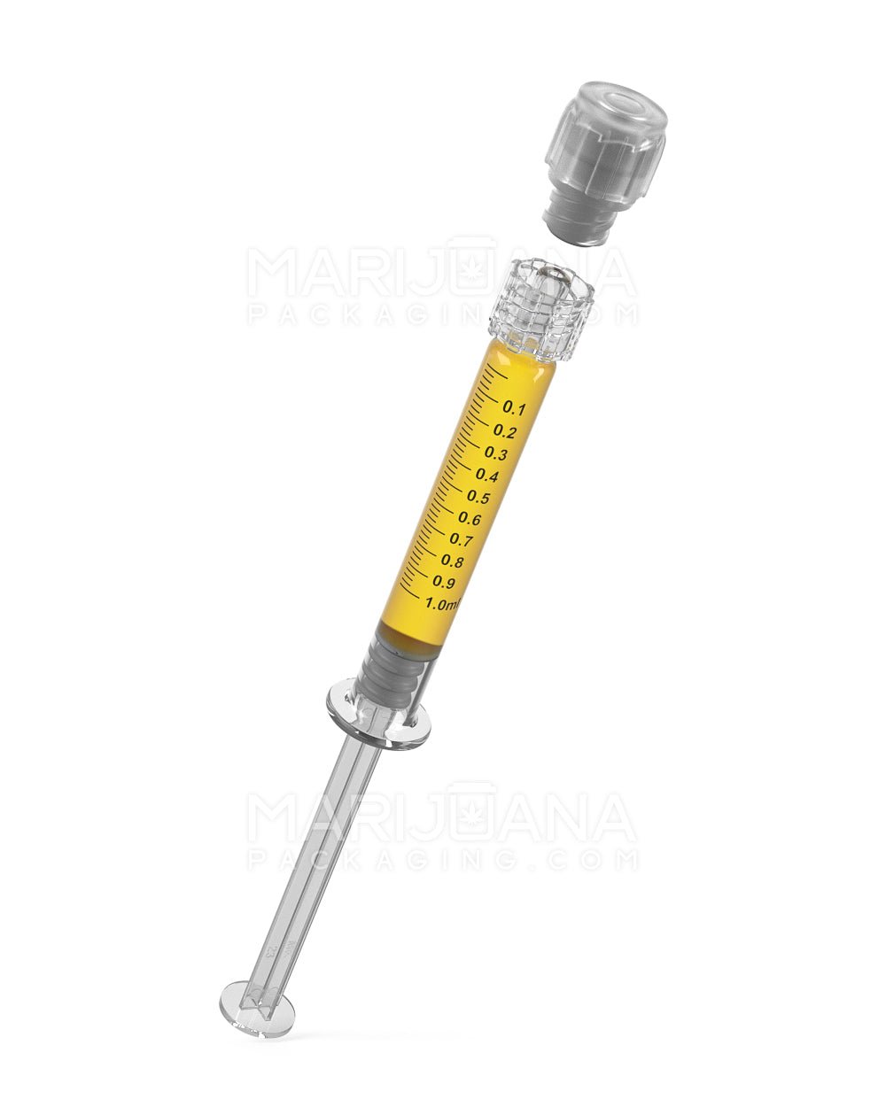 Child Resistant & Luer Lock | Long Glass Dab Applicator Syringes | 1mL - 0.1mL Increments - 100 Count - 6