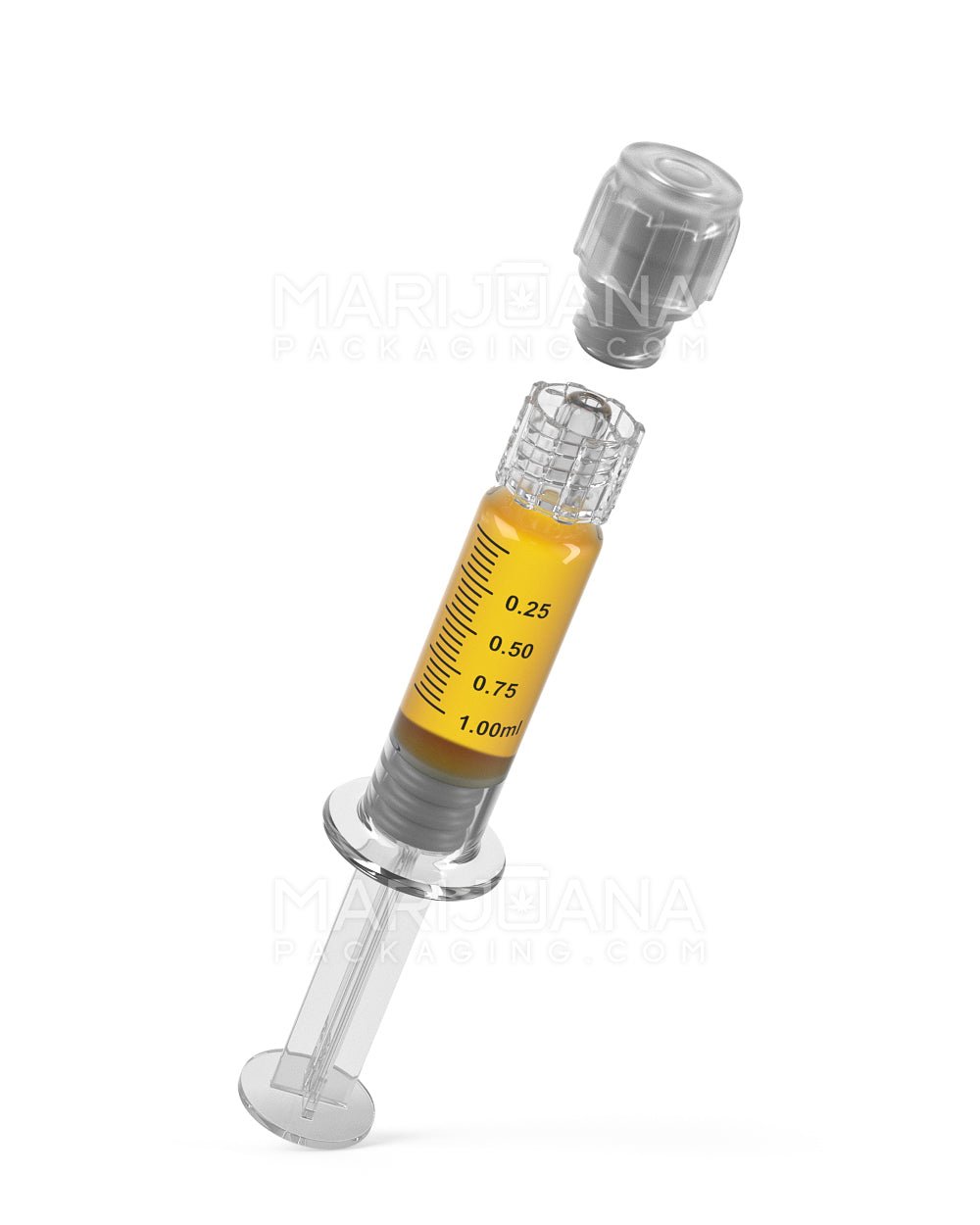 Child Resistant & Luer Lock | Glass Dab Applicator Syringes | 1mL - 0.25mL Increments - 100 Count - 6