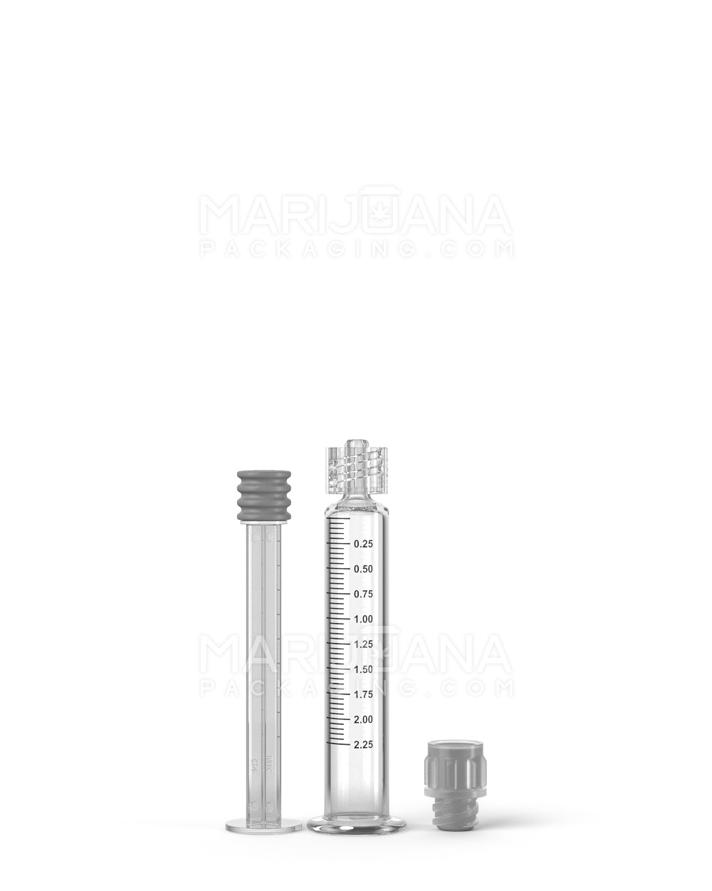 Luer Lock | Glass Dab Applicator Syringes | 2.25mL - 0.25mL Increments - 100 Count - 3