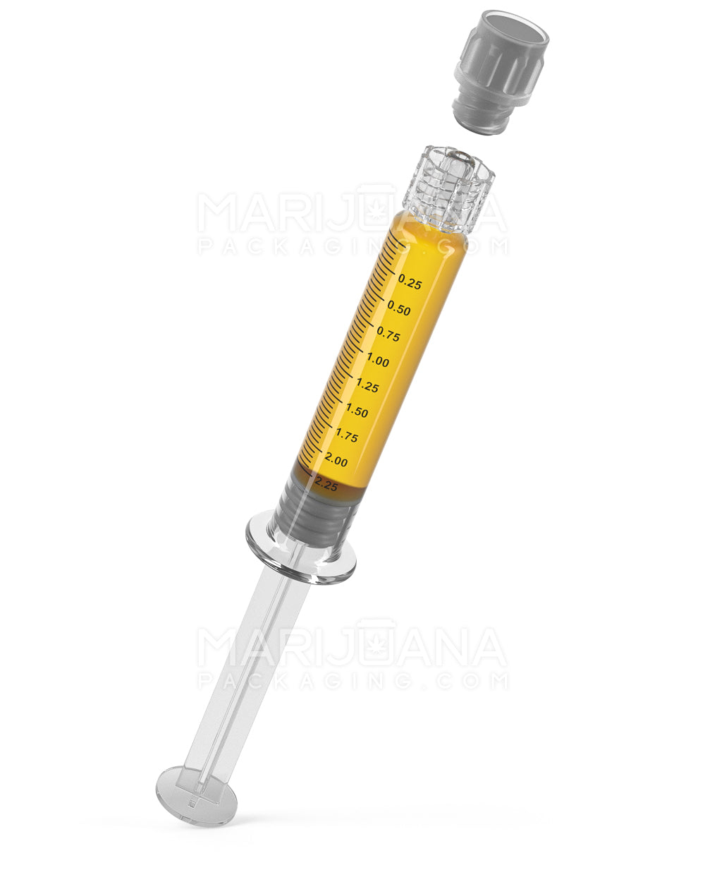 Luer Lock | Glass Dab Applicator Syringes | 2.25mL - 0.25mL Increments - 100 Count - 6