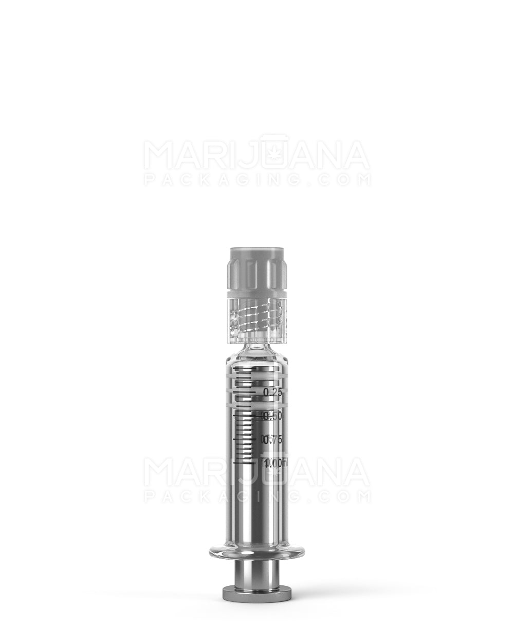 Luer Lock | Glass Dab Applicator Syringes w/ Metal Plunger | 1mL - 0.25mL Increments - 100 Count - 8