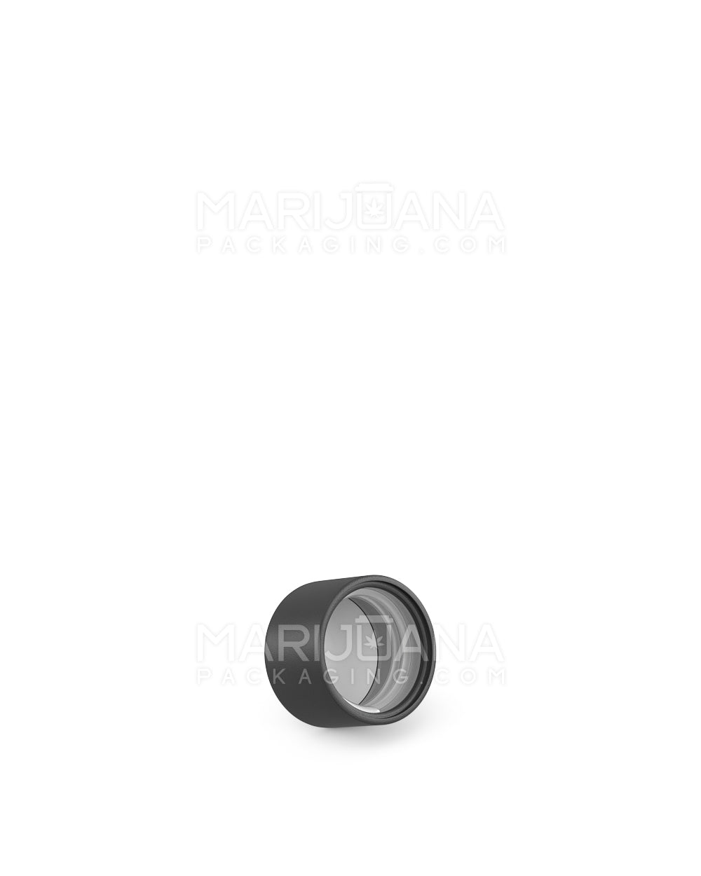 Child Resistant | Smooth Push Down & Turn Plastic Caps for Glass Tube w/ Foam Liner | 20mm - Matte Black - 400 Count - 2