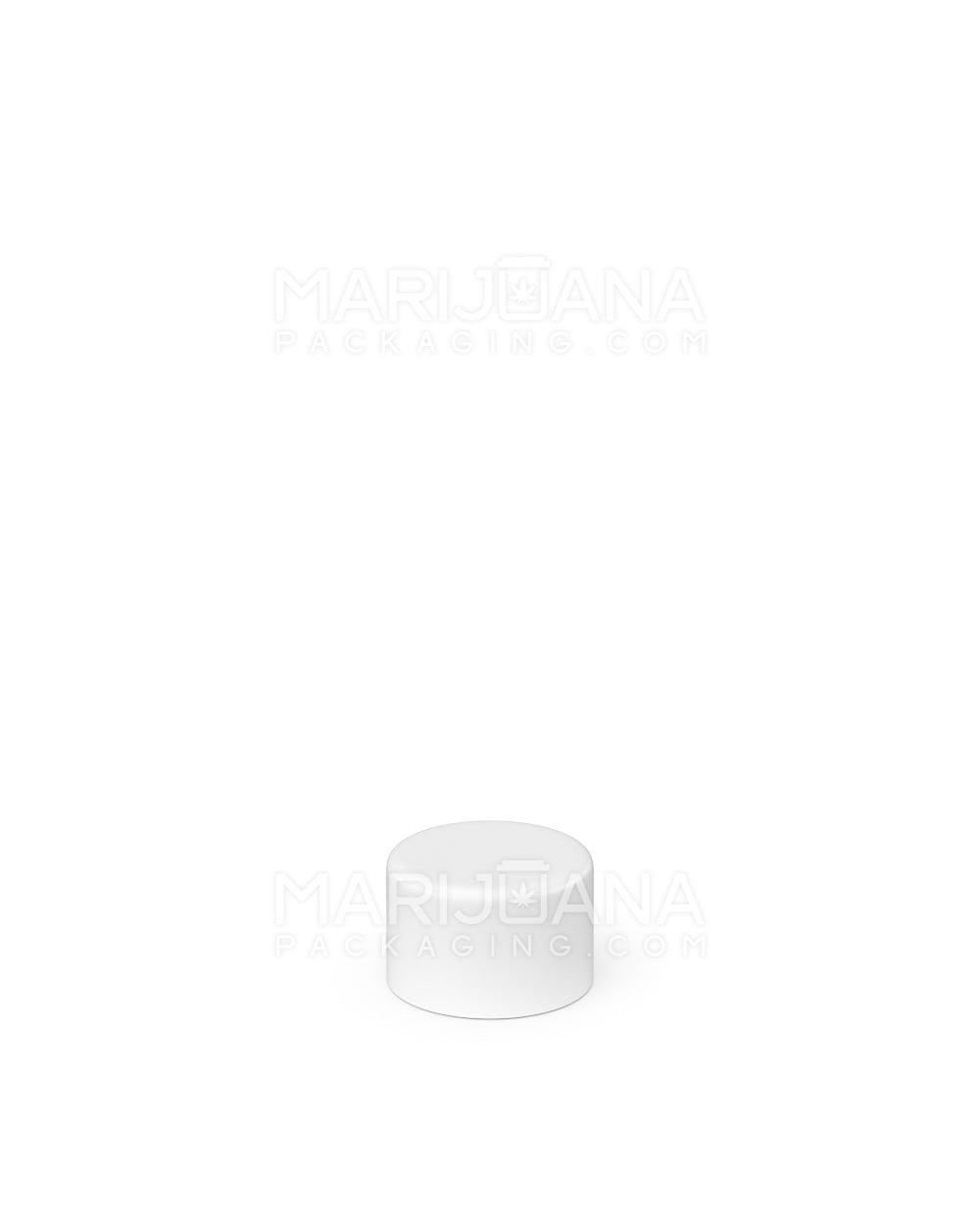 Child Resistant | Smooth Push Down & Turn Plastic Caps for Glass Tube w/ Foam Liner | 20mm - Matte White - 400 Count - 3