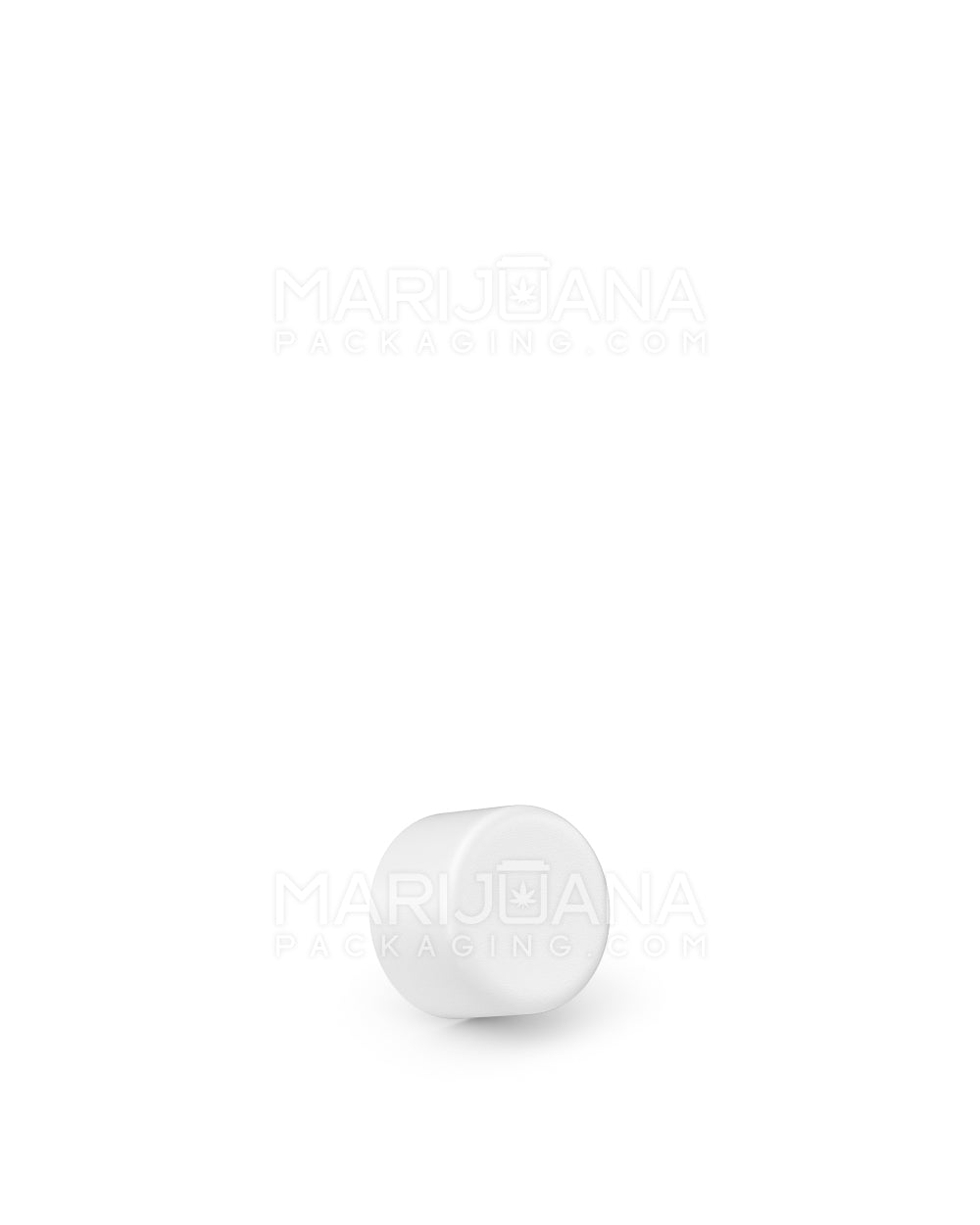 Child Resistant | Smooth Push Down & Turn Plastic Caps for Glass Tube w/ Foam Liner | 20mm - Matte White - 400 Count - 1