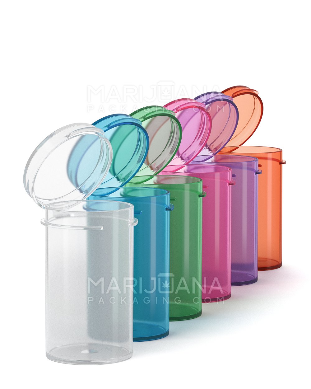 Assorted Colors Dram Hinged Lid Vials | 6dr - 1g | Sample - 1