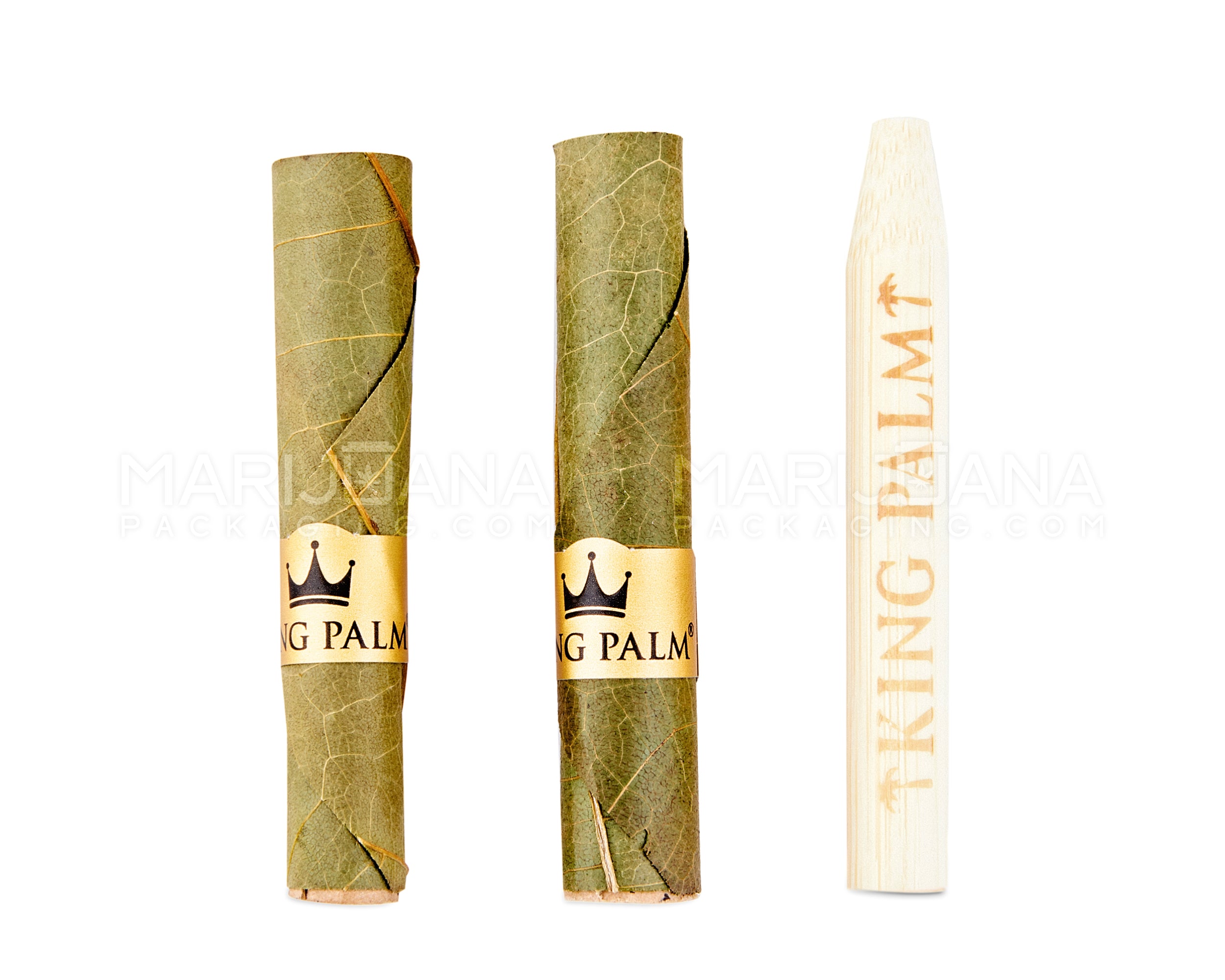 KING PALM | 'Retail Display' Rollie Green Natural Leaf Blunt Wraps | 54mm - Perfect Pear - 20 Count
