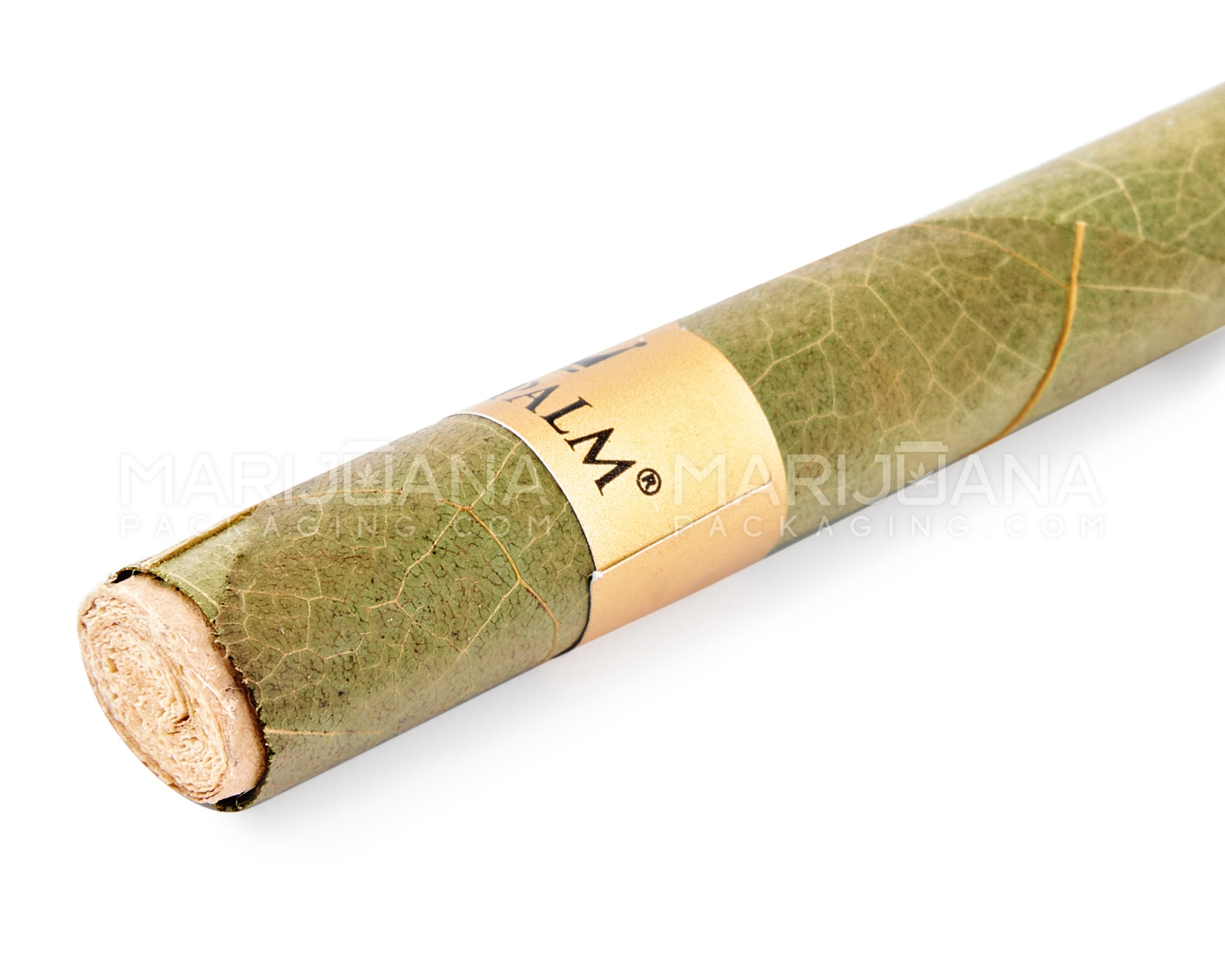 KING PALM | 'Retail Display' Rollie Green Natural Leaf Blunt Wraps | 54mm - Peach Tree - 20 Count
