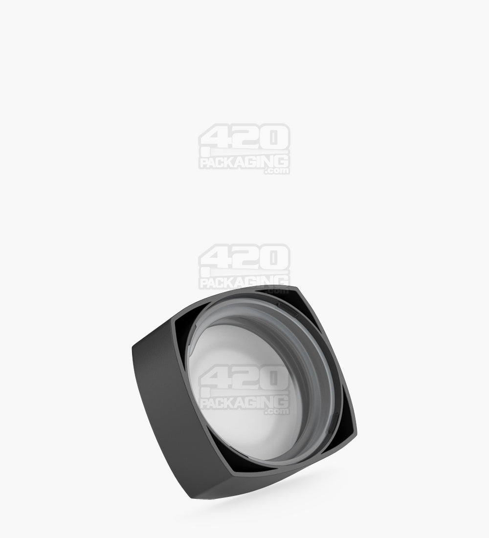 Child Resistant | Push Down & Turn Plastic Pillow PCR Caps w/ Teflon Liner | 32mm - Matte Black - 250 Count