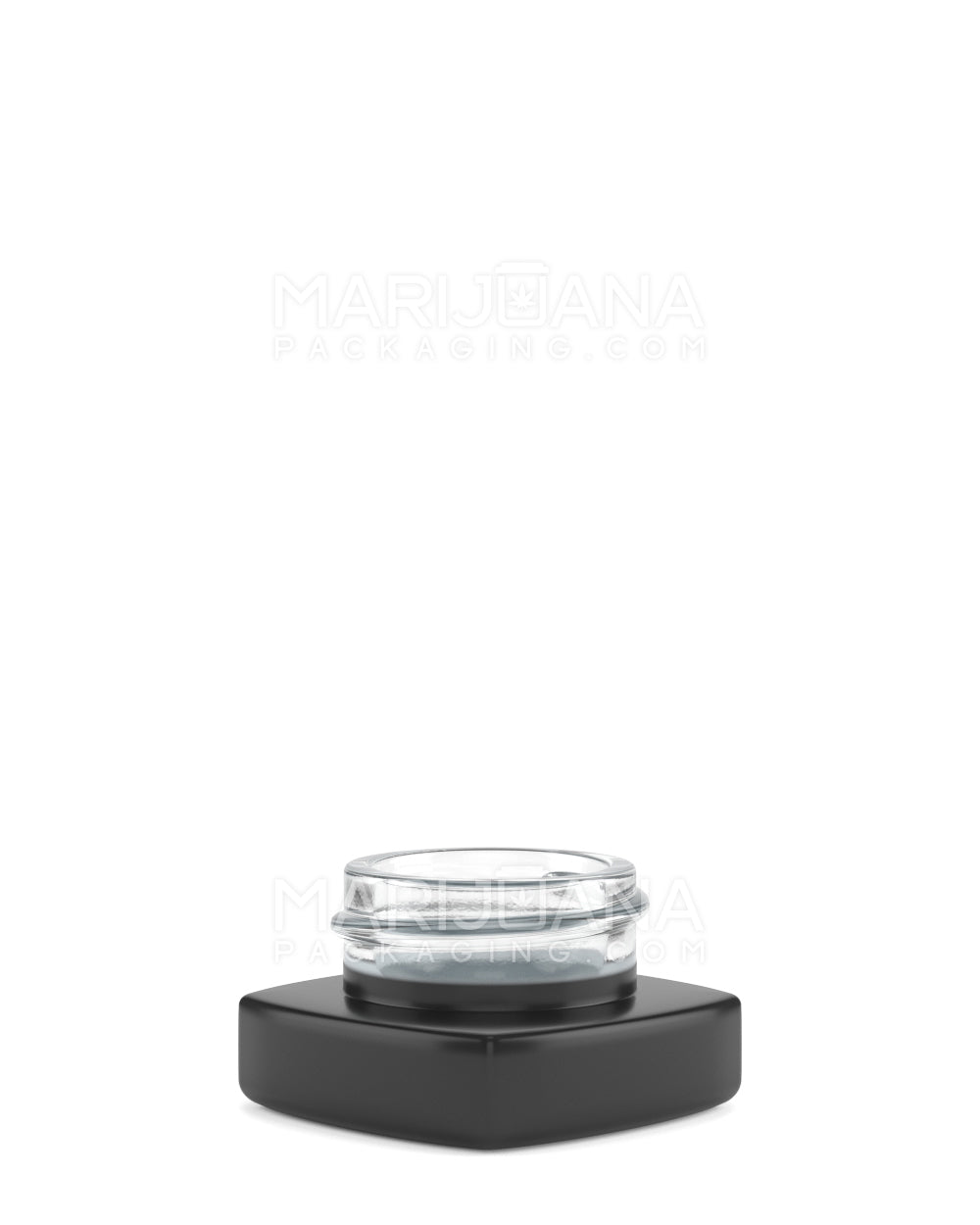 Matte Black Glass Pillow Concentrate Jar w/ White Interior | 32mm - 5mL | Sample