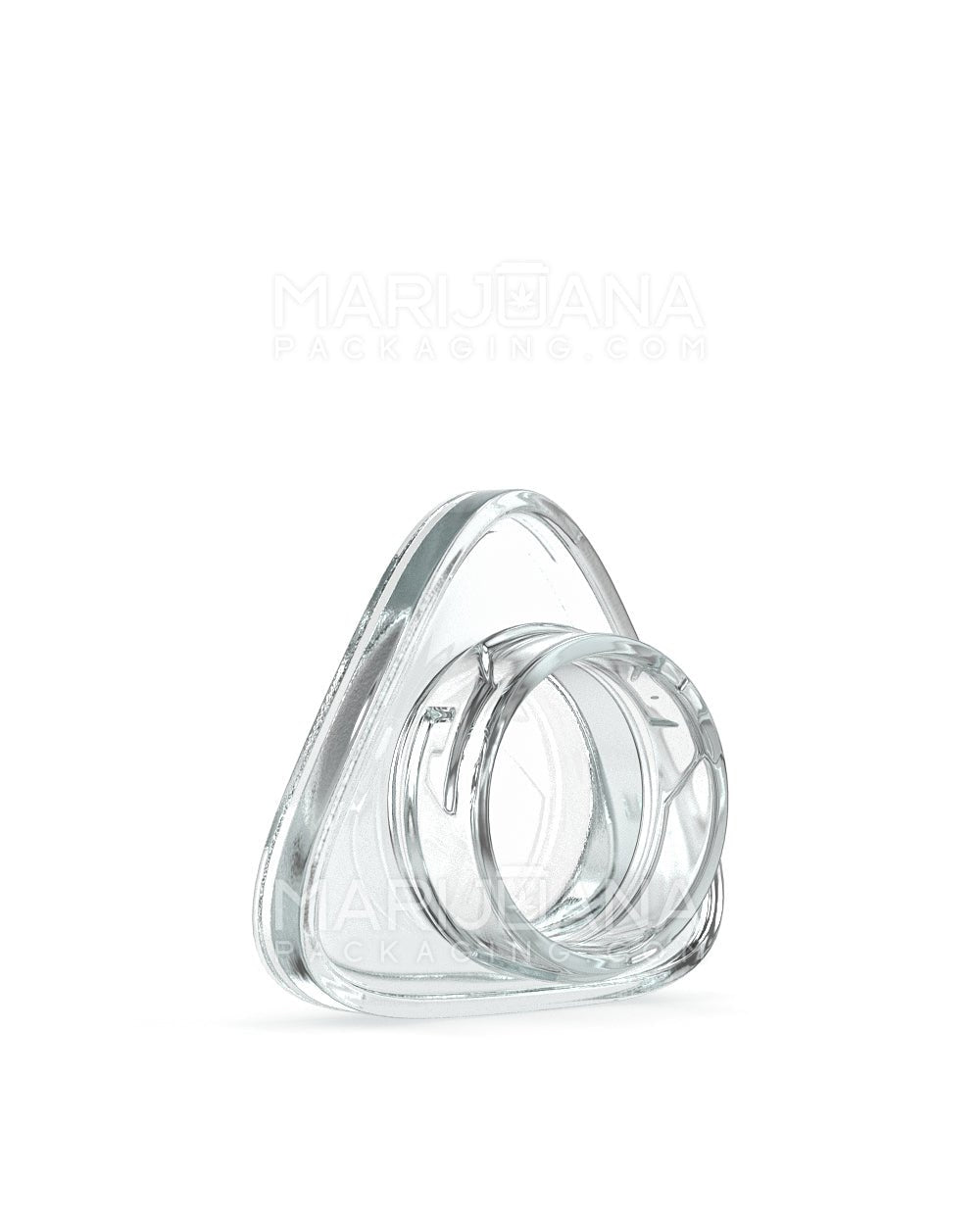 Child Resistant | Clear Glass Triangle Concentrate Jar w/ Black Cap | 24mm - 5mL - 240 Count - 2
