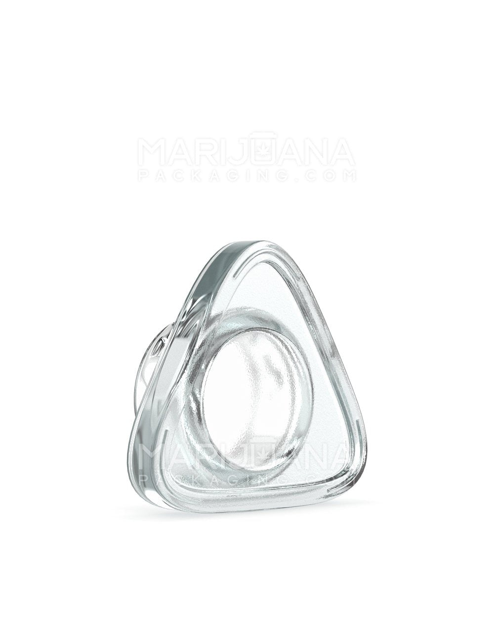 Child Resistant | Clear Glass Triangle Concentrate Jar w/ Black Cap | 24mm - 5mL - 240 Count - 6
