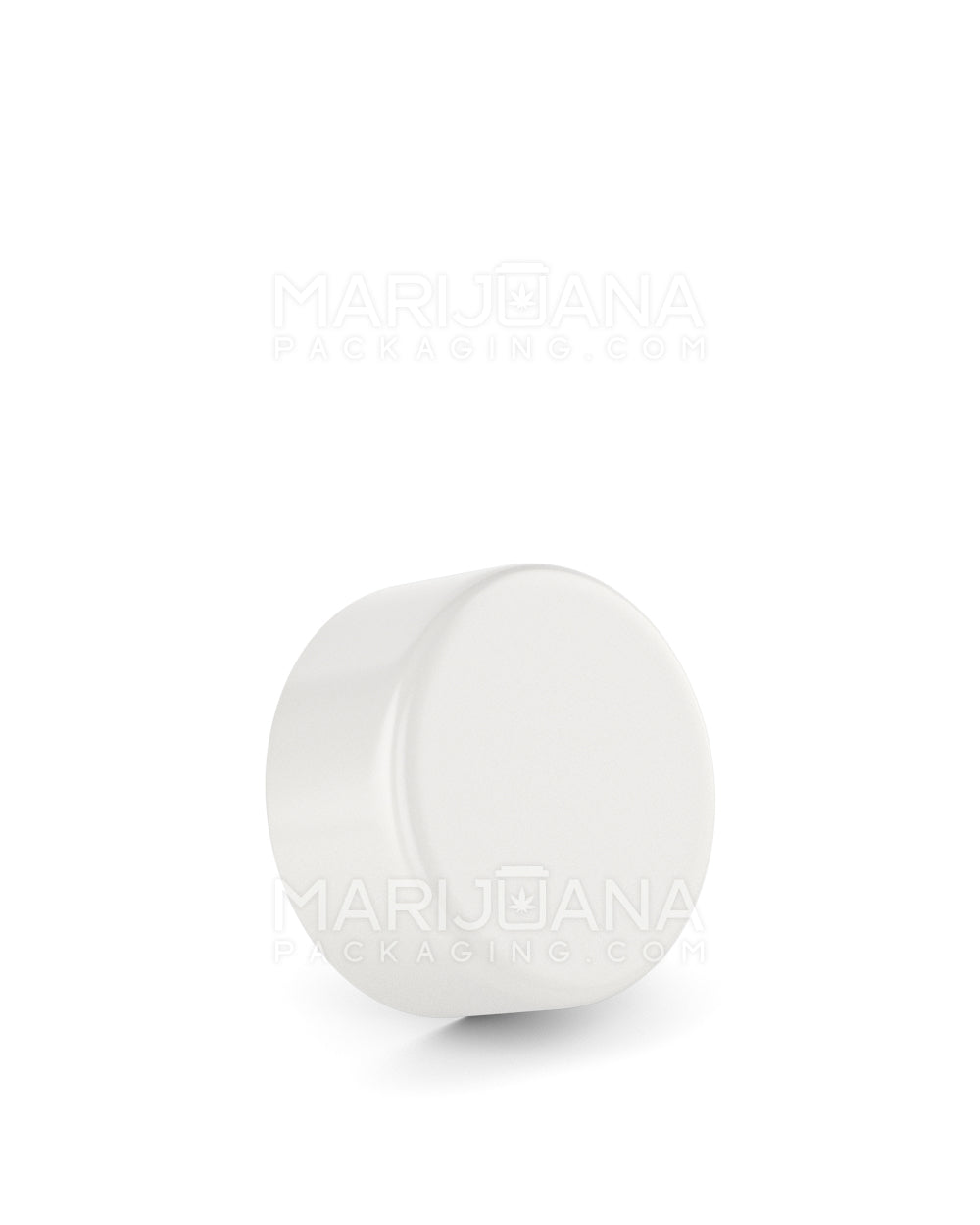 Child Resistant | Smooth Flat Push Down & Turn Plastic Caps w/ Foam Liner | 29mm - Glossy White - 300 Count - 1
