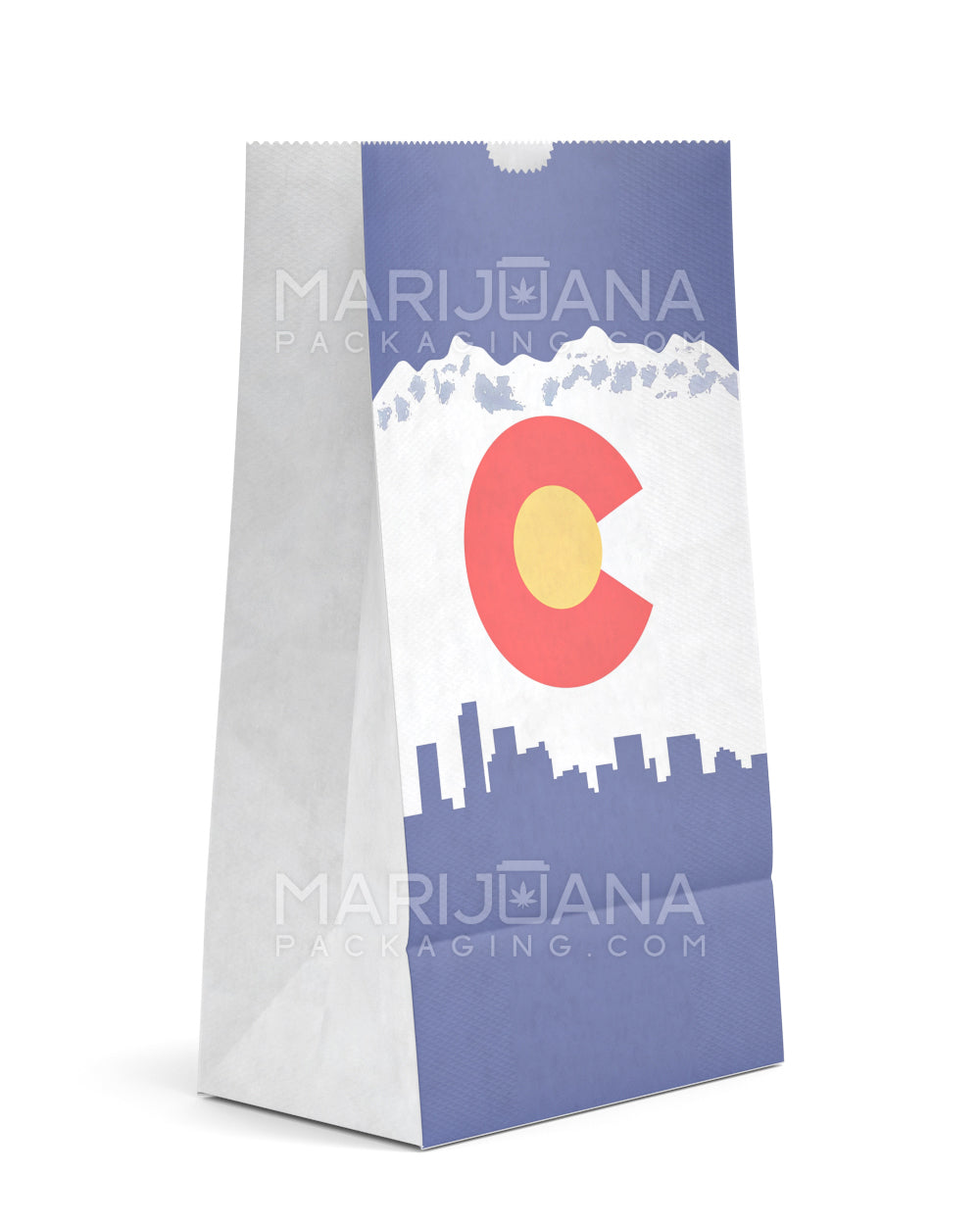 Colorado Compliant Marijuana Bags | Large - Kraft | Sample - 1