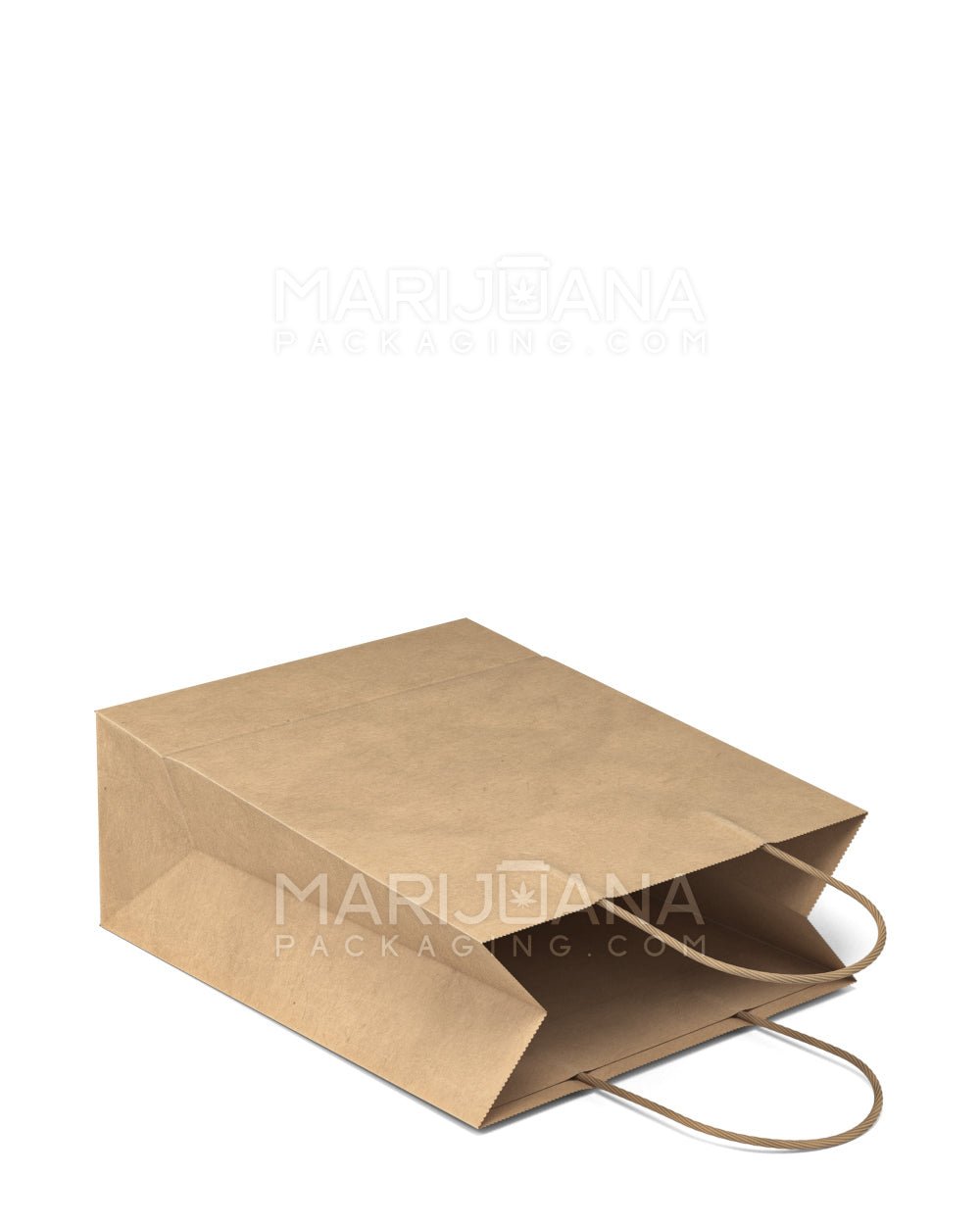 Kraft Paper Shopping Bags w/ Handles | 10in x 4.75in - Brown - 250 Count - 2