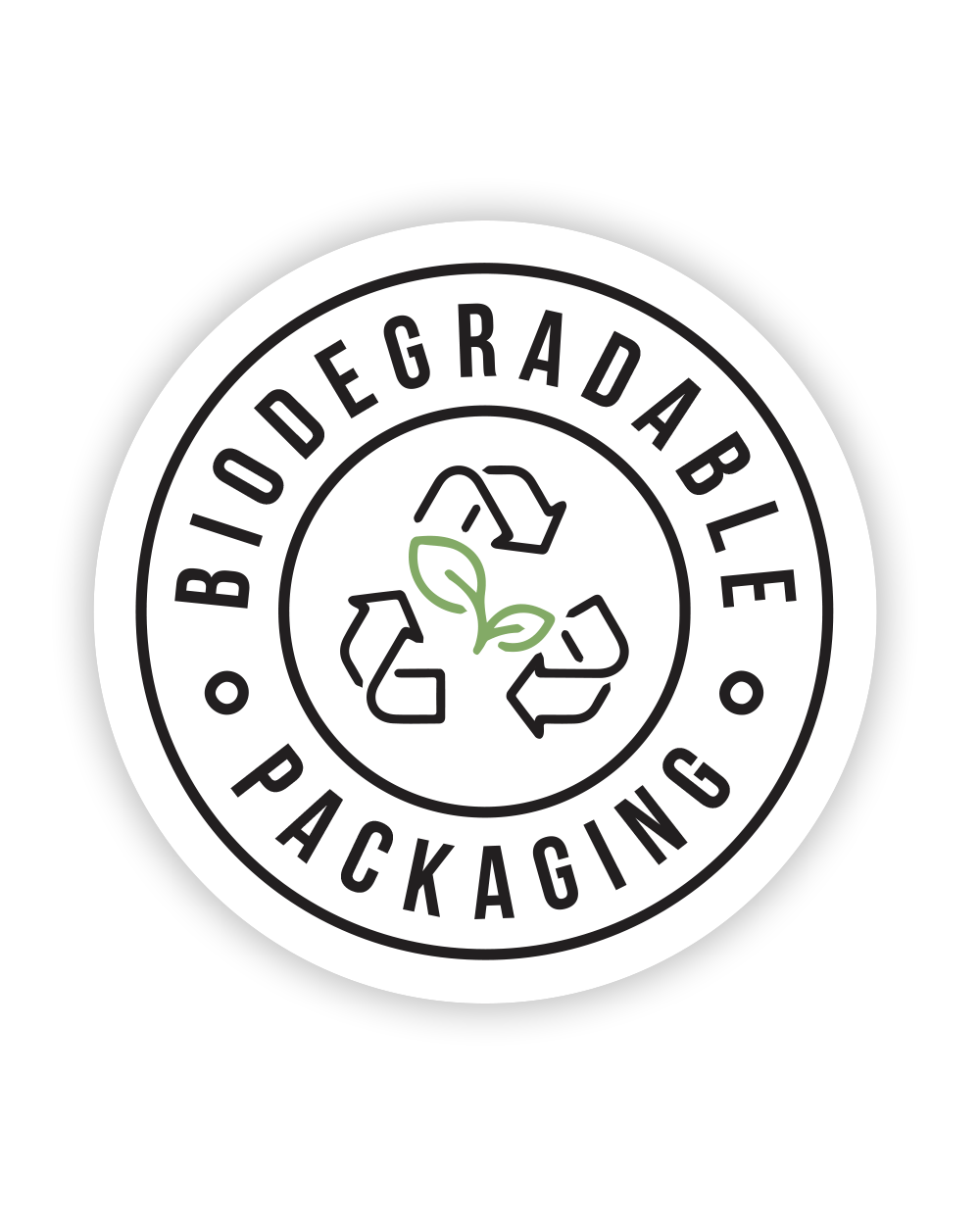 Biodegradable Packaging Universal Labels | 1.0in - Circle - 1000 Count - 1
