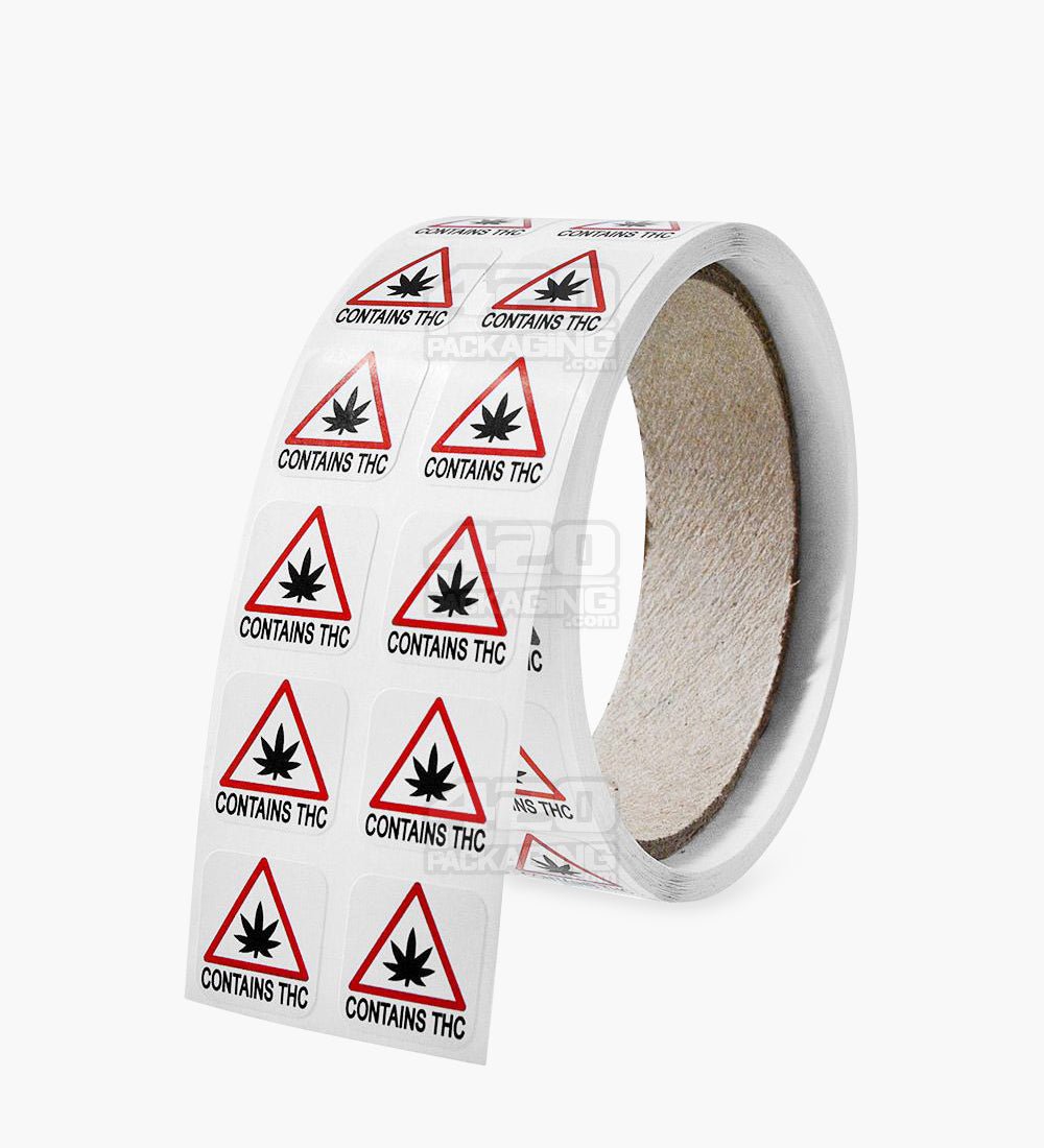 Massachusetts Maine THC - Triangle Warning Labels 1000/Roll - 3