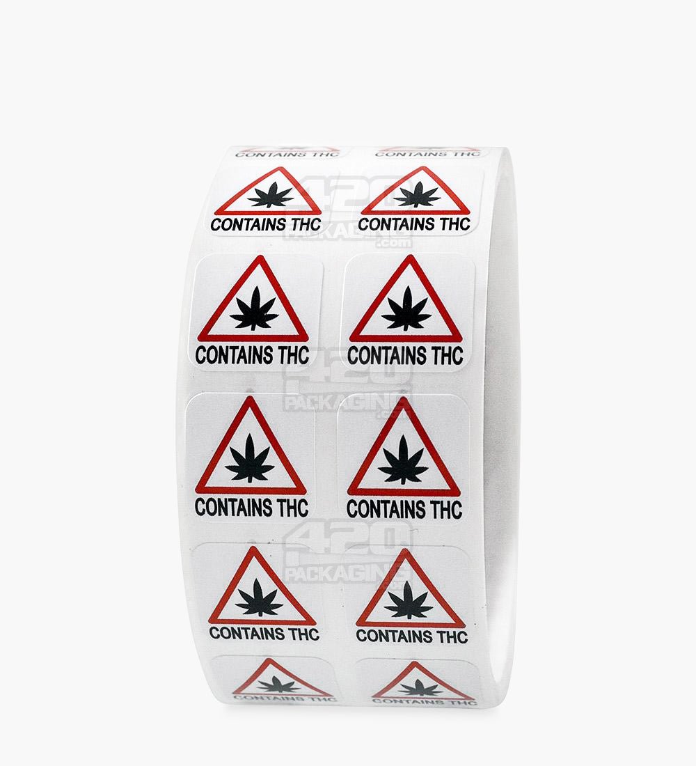 Massachusetts Maine THC - Triangle Warning Labels 1000/Roll - 4