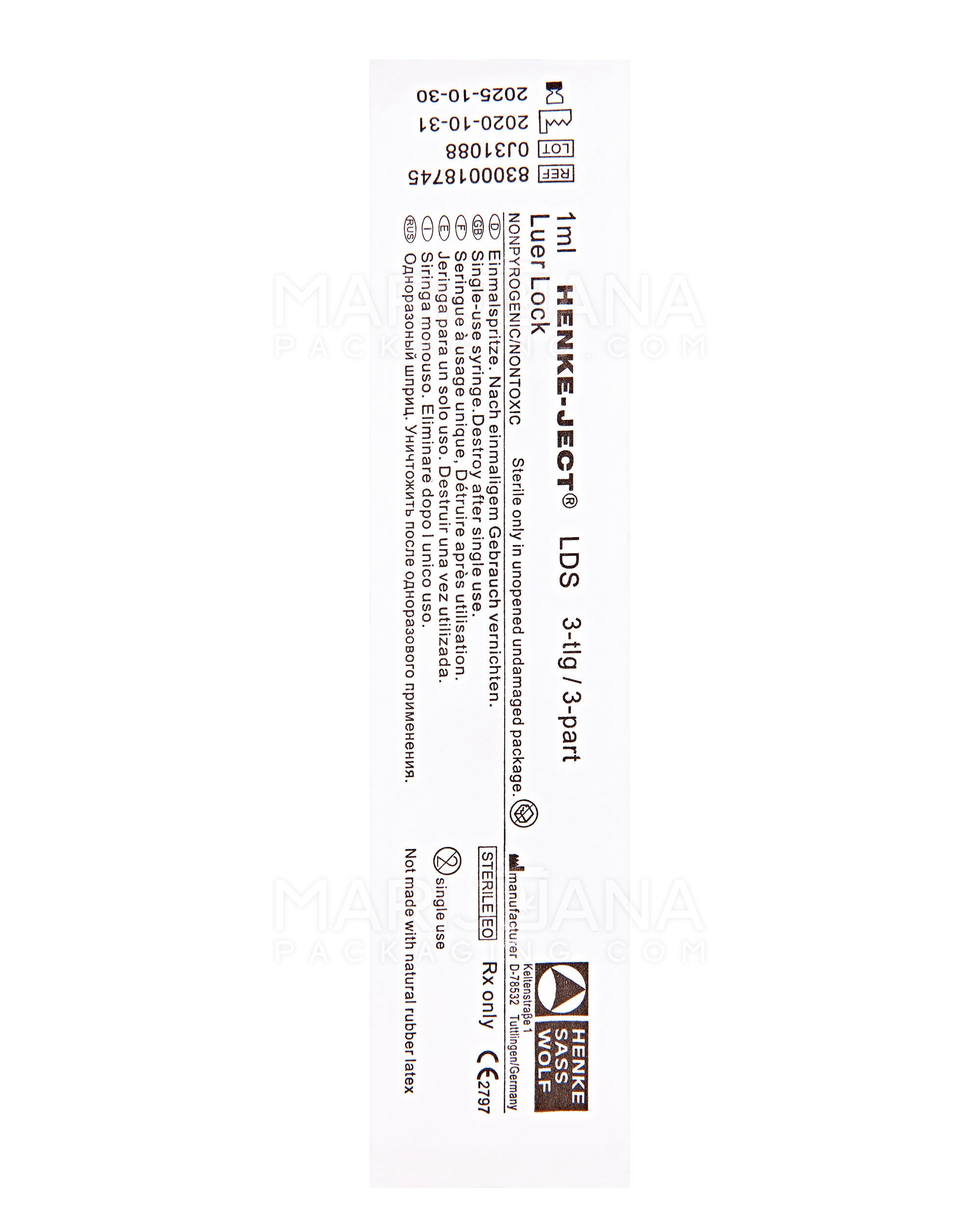 Luer Lock | Plastic Dab Applicator Syringes | 1mL - 0.1mL Increments - 100 Count - 11