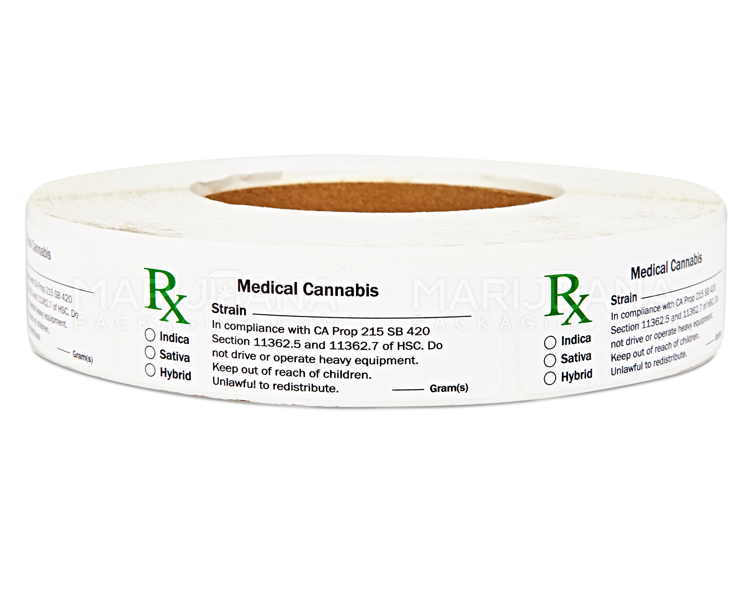 California Compliant Medical Marijuana Labels | 3in x 1in - Rectangle - 1000 Count - 3