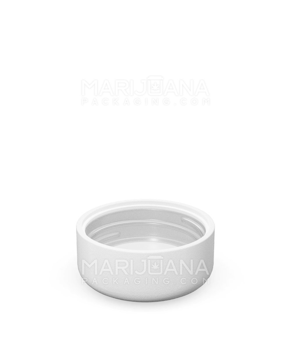 Child Resistant | Smooth Push Down & Turn Plastic Caps w/ Foam Liner | 28mm - Matte White - 504 Count - 4