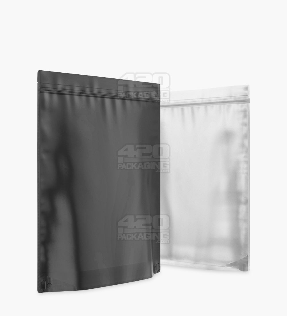 Tamper Evident | Matte Black Vista Mylar Bags (Tear Notch) | 14.6in x 16.4in - 448g - 100 Count