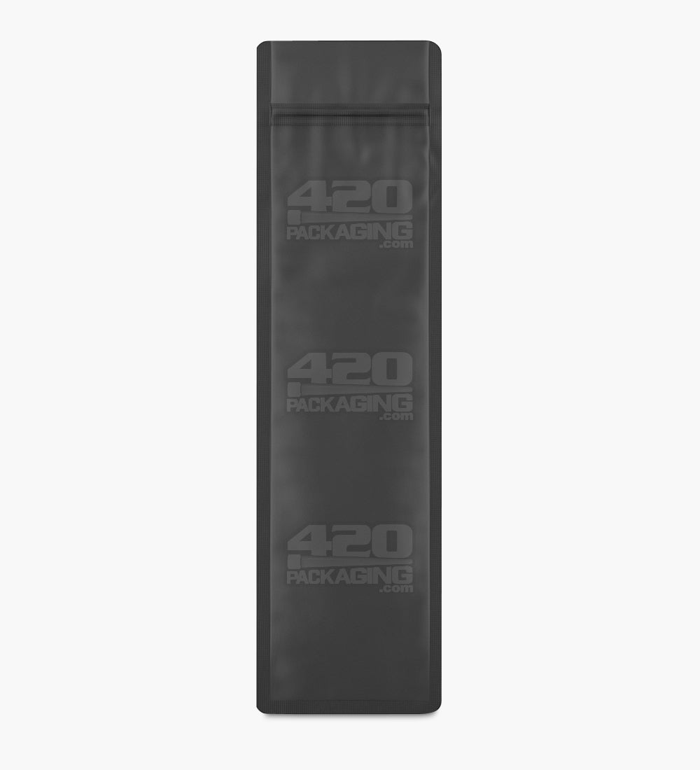 Tamper Evident | Matte Black Vista Mylar Bags for Pre-Roll/Syringe (No Tear Notch) | 2.5in x 9in - 3.5g - 100 Count