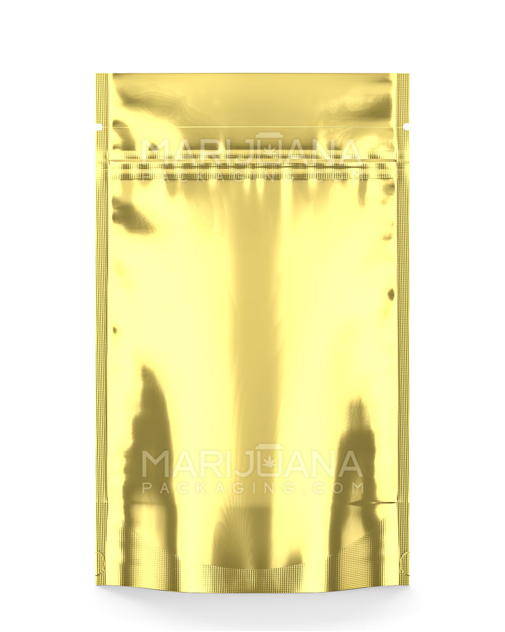 Tamper Evident | Glossy Gold Vista Mylar Bag | 5in x 8.1in - 14g - 1000 Count - 3