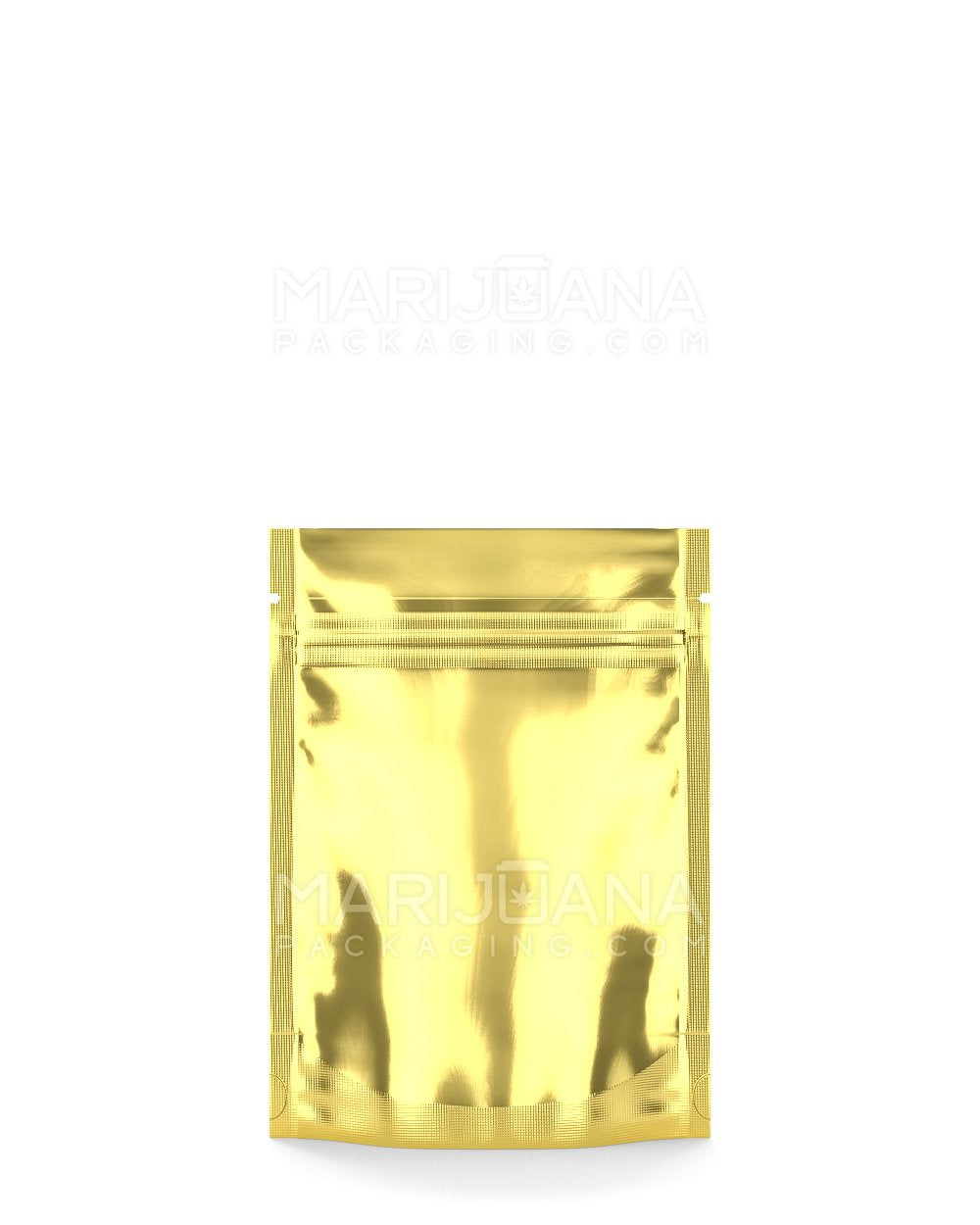 Tamper Evident | Glossy Gold Vista Mylar Bag | 3.6in x 5in - 3.5g - 1000 Count - 3