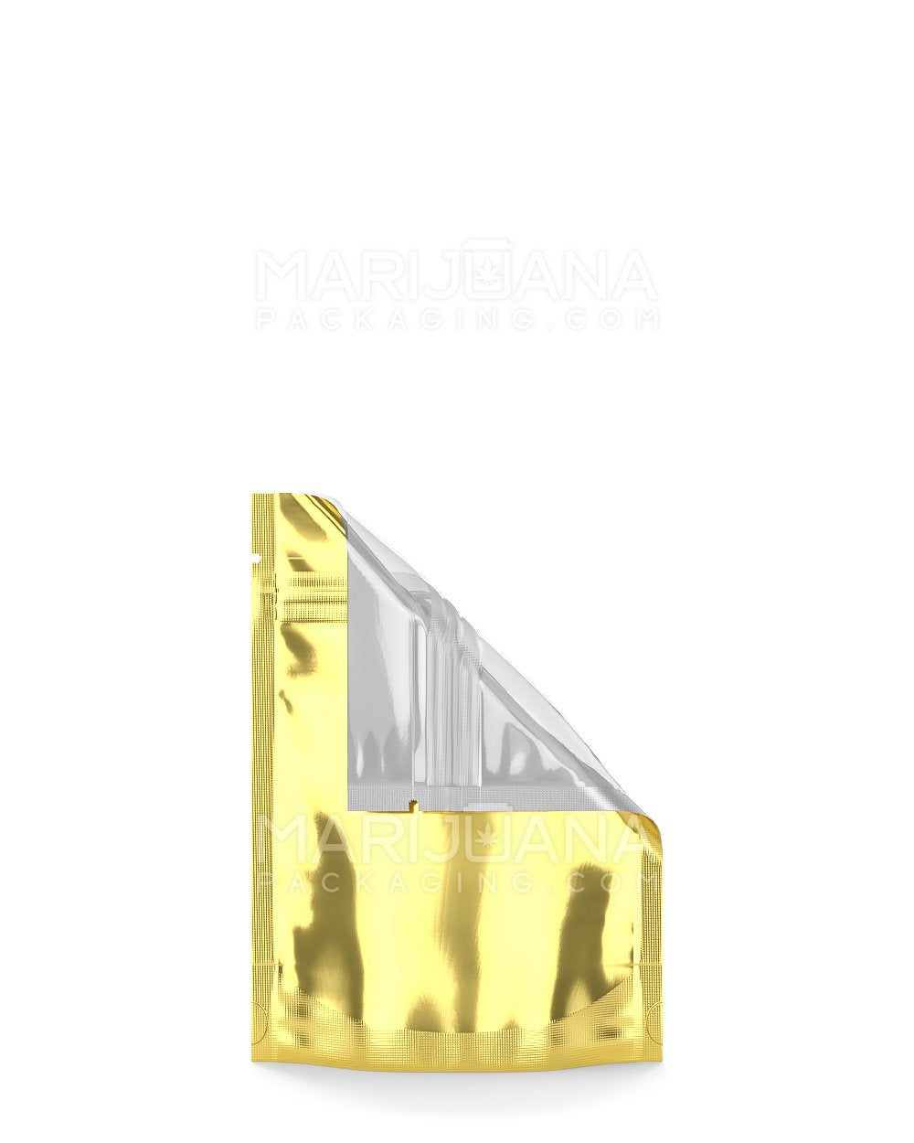 Tamper Evident | Glossy Gold Vista Mylar Bag | 3.6in x 5in - 3.5g - 1000 Count - 1