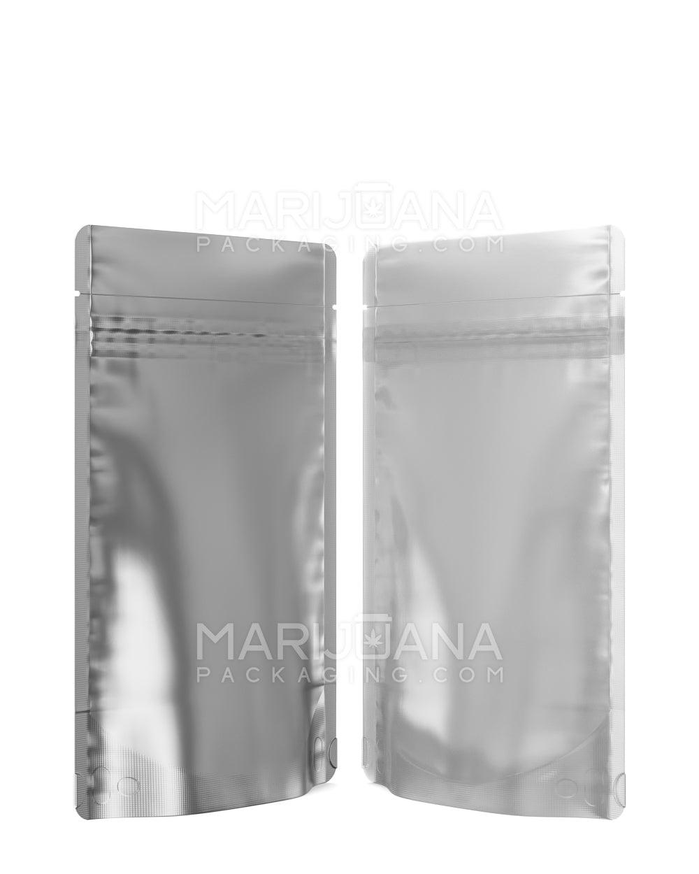 Tamper Evident | Matte Silver Vista Mylar Bags | 4in x 6.5in - 7g - 1000 Count - 2