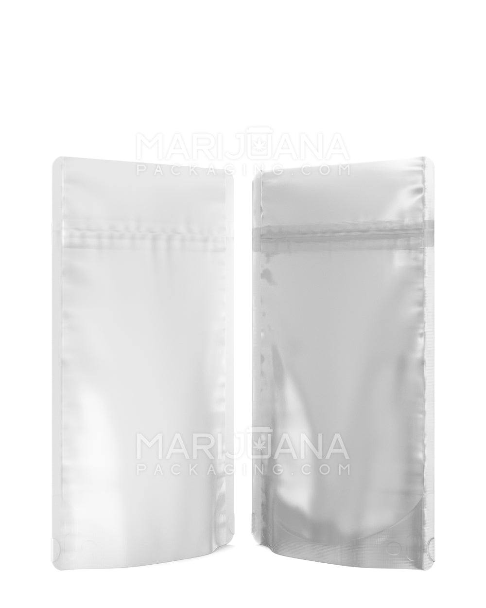 Tamper Evident Glossy White Vista Mylar Bags | 4in x 6.5in - 7g | Sample - 2