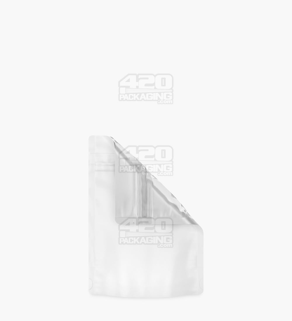 Tamper Evident | Matte White Vista Mylar PCR Bags (Tear Notch) | 3.6in x 5in - 3.5g - 1000 Count