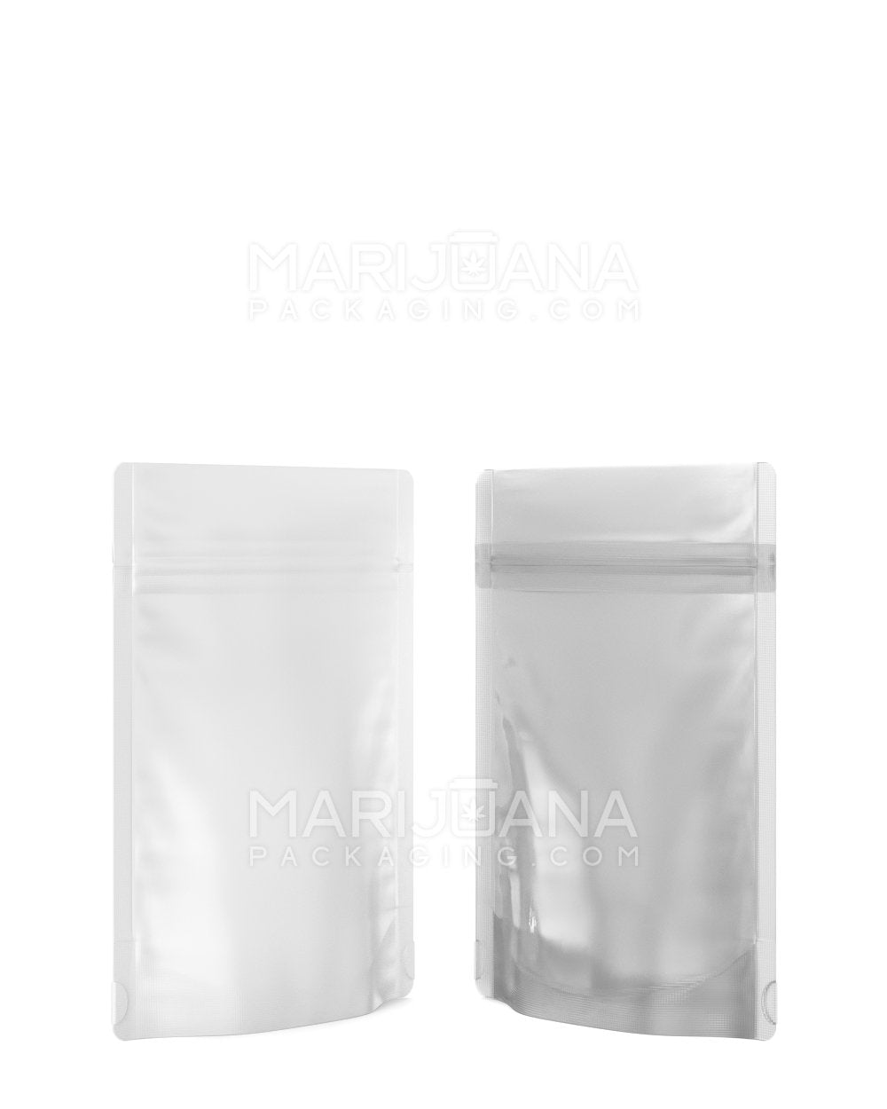 Tamper Evident Glossy White Vista Mylar Bags | 3.6in x 5in - 3.5g | Sample - 2