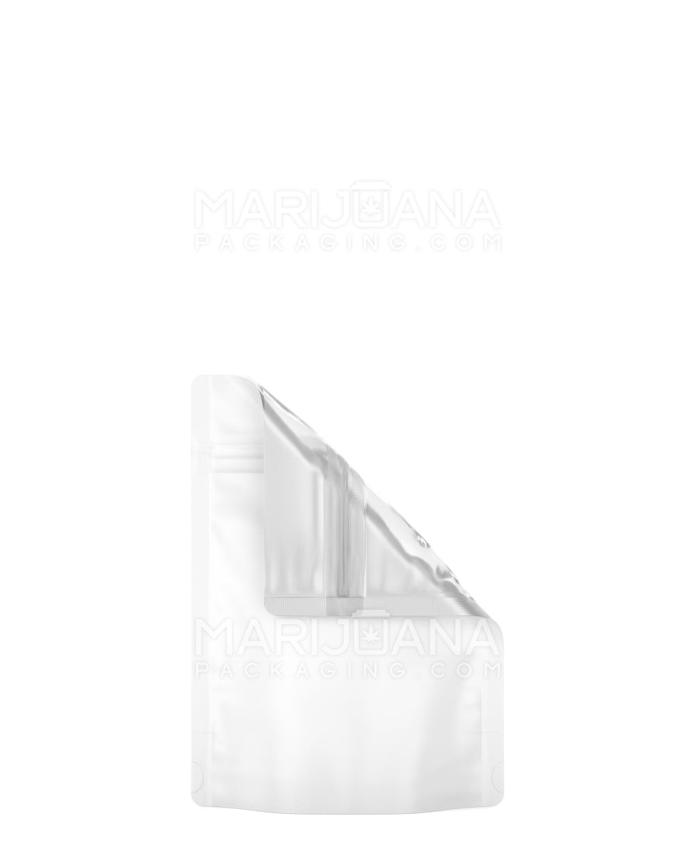 Tamper Evident Glossy White Vista Mylar Bags | 3.6in x 5in - 3.5g | Sample - 1