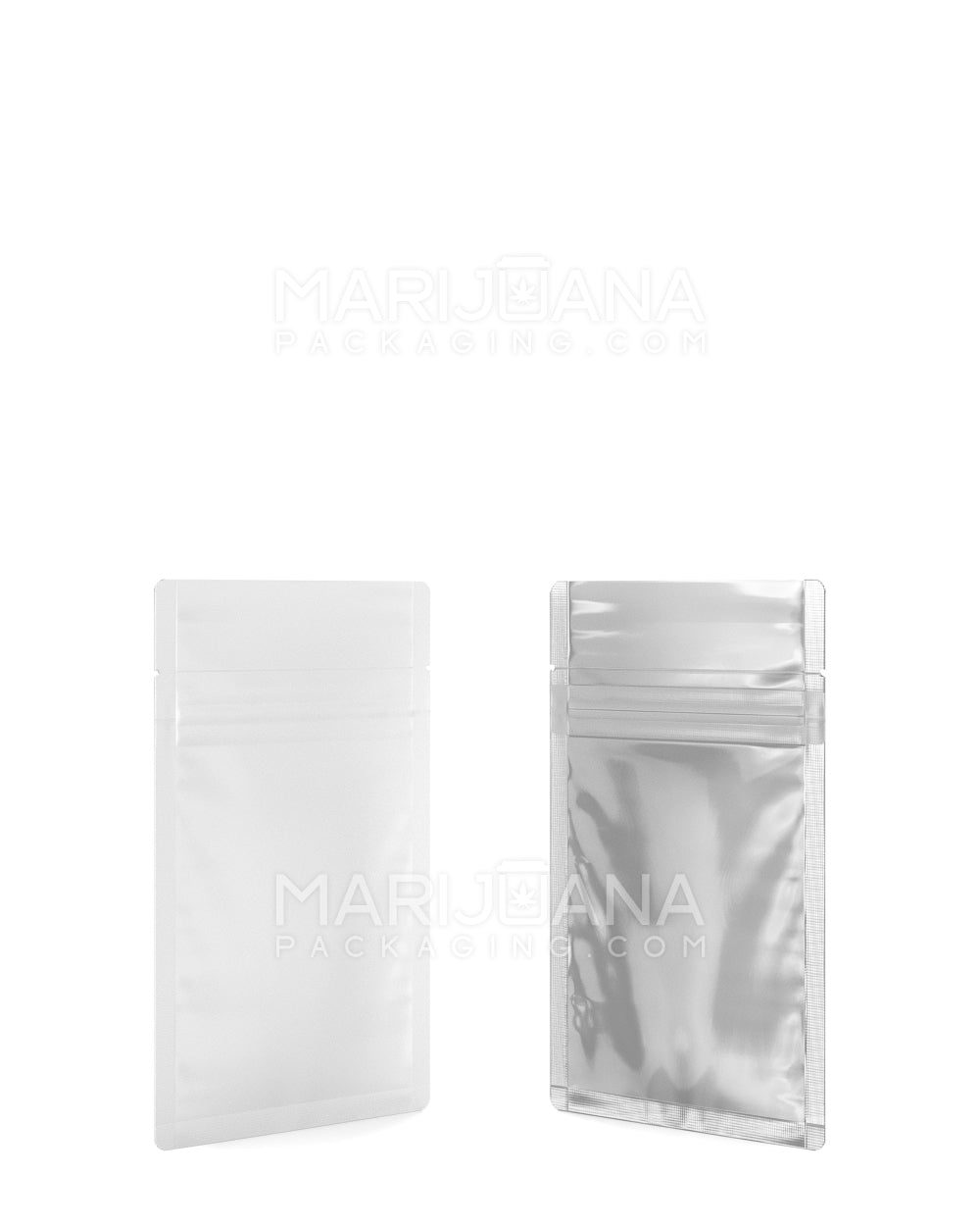 Tamper Evident | Matte White Vista Mylar Bags | 3in x 4.5in - 1g - 1000 Count - 2