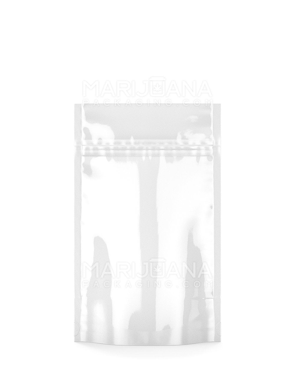 Tamper Evident | Glossy White Mylar Bag | 4in x 6.5in - 7g | Sample - 1