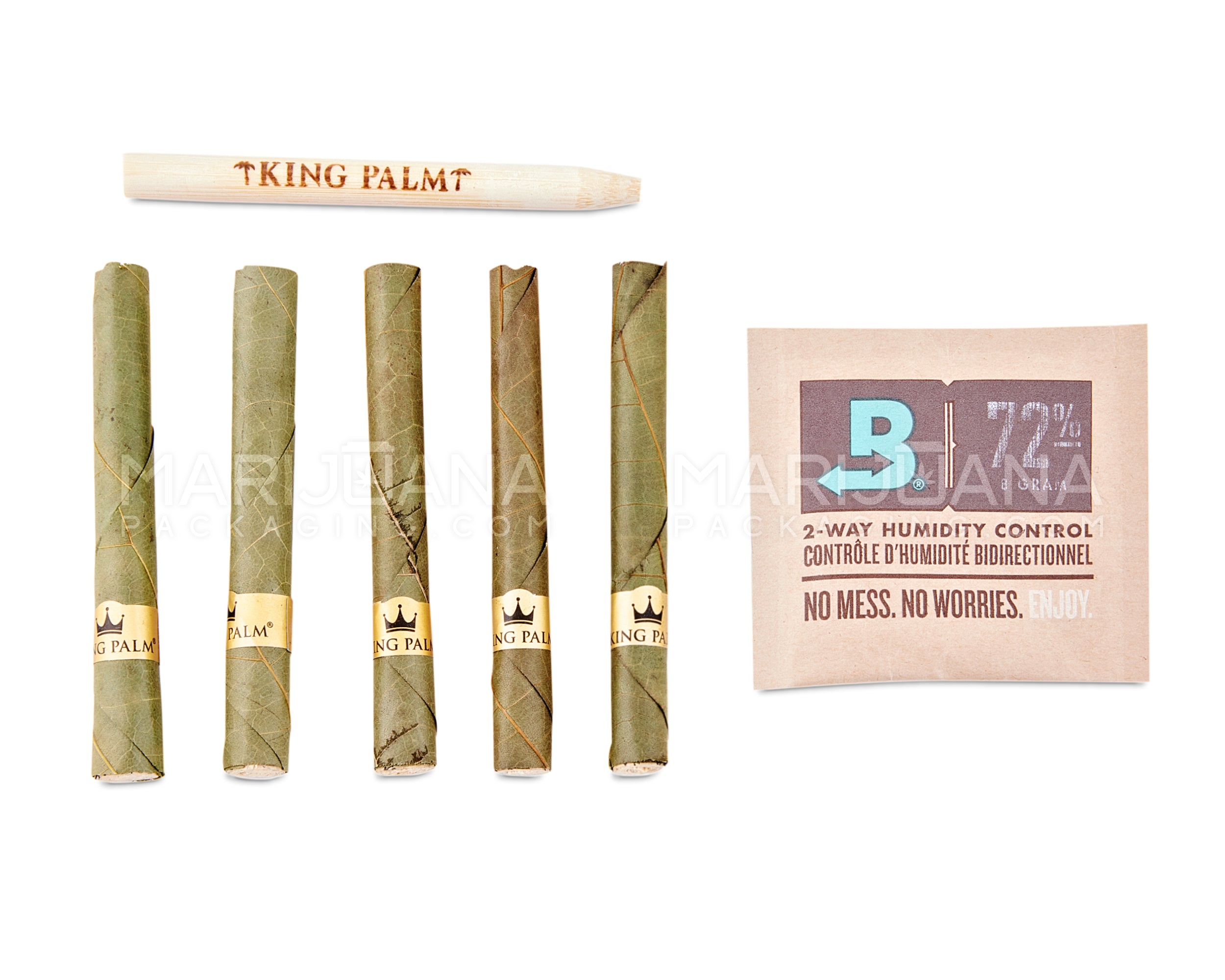 KING PALM | 'Retail Display' Mini Green Natural Leaf Blunt Wraps | 84mm - Pine Drip - 15 Count - 5