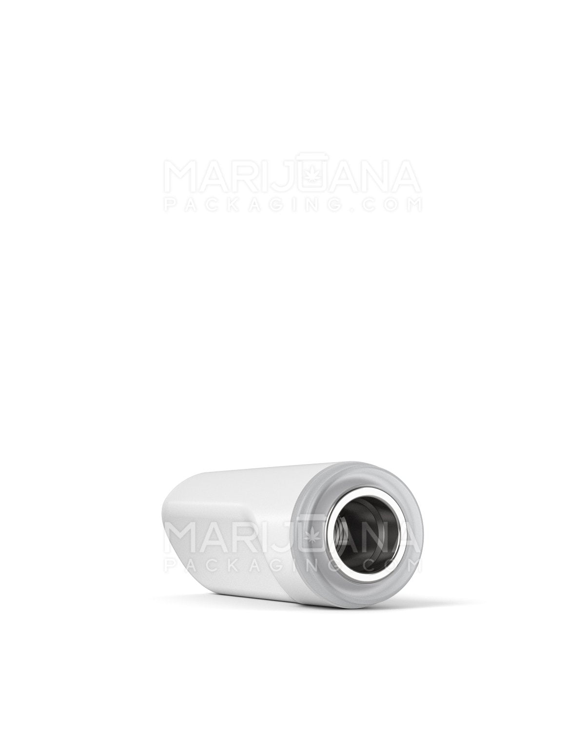 AVD Flat Vape Mouthpiece for GoodCarts Glass Cartridges | White Ceramic - Screw On | Sample - 6